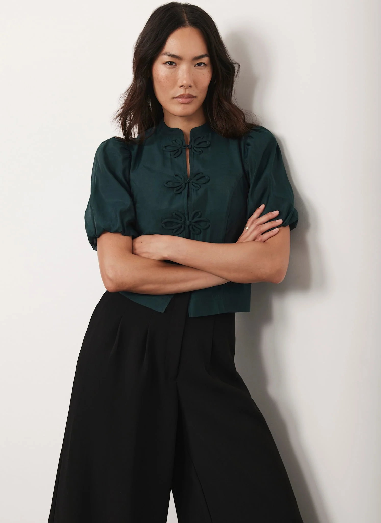 2058-green-puff-sleeve-top-3.webp Green Puff Sleeve Top