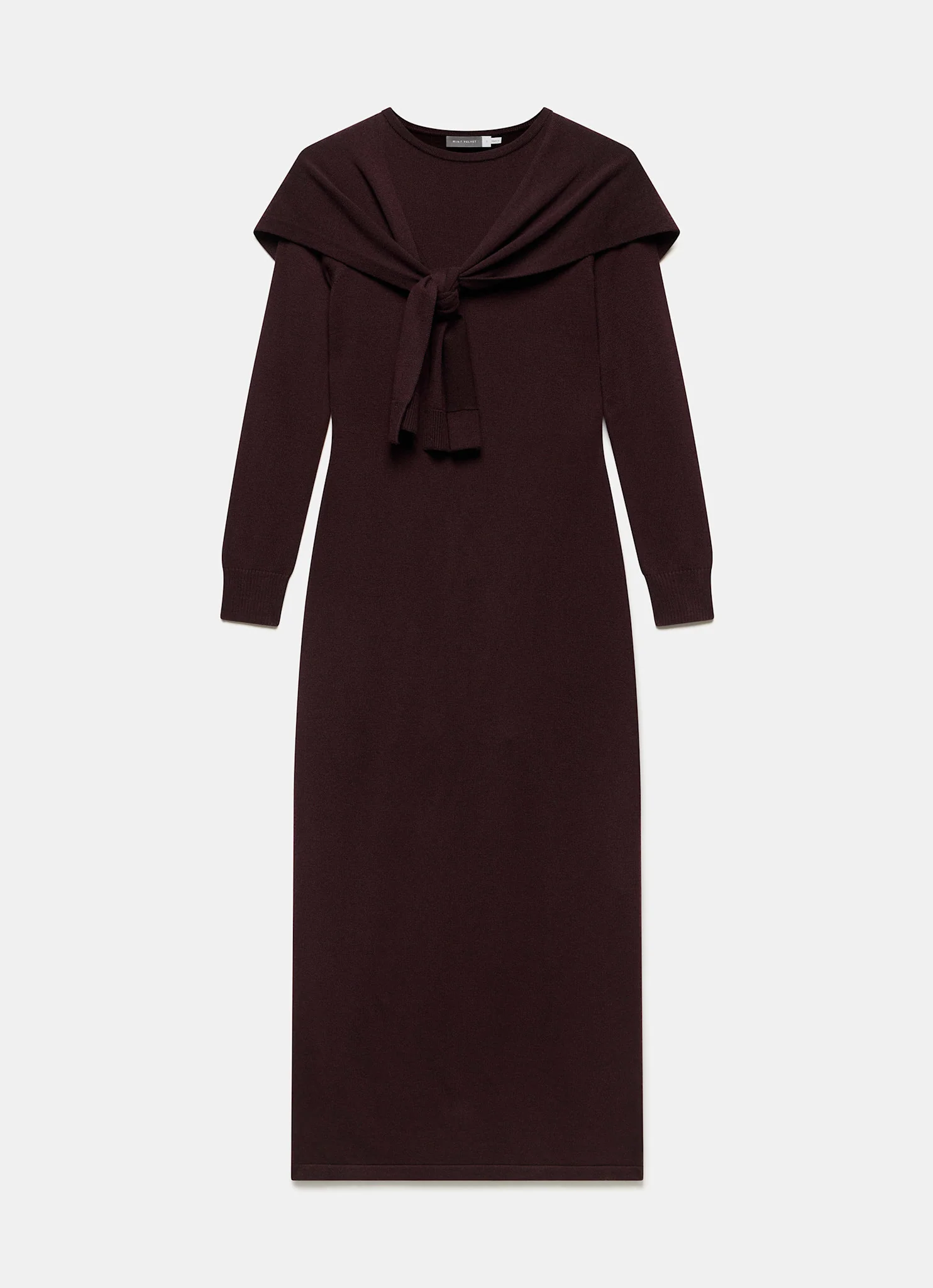 2103-xs-xs-variation-7.webp Burgundy Scarf Detail Knit Midi Dress