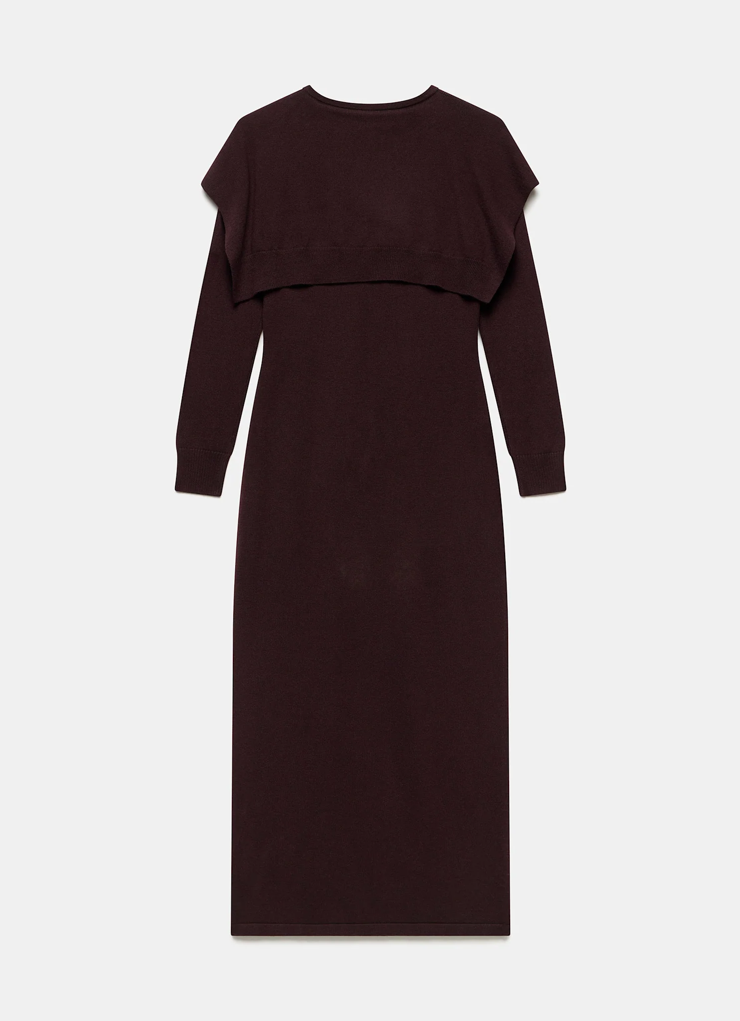 2103-xs-xs-variation-8.webp Burgundy Scarf Detail Knit Midi Dress