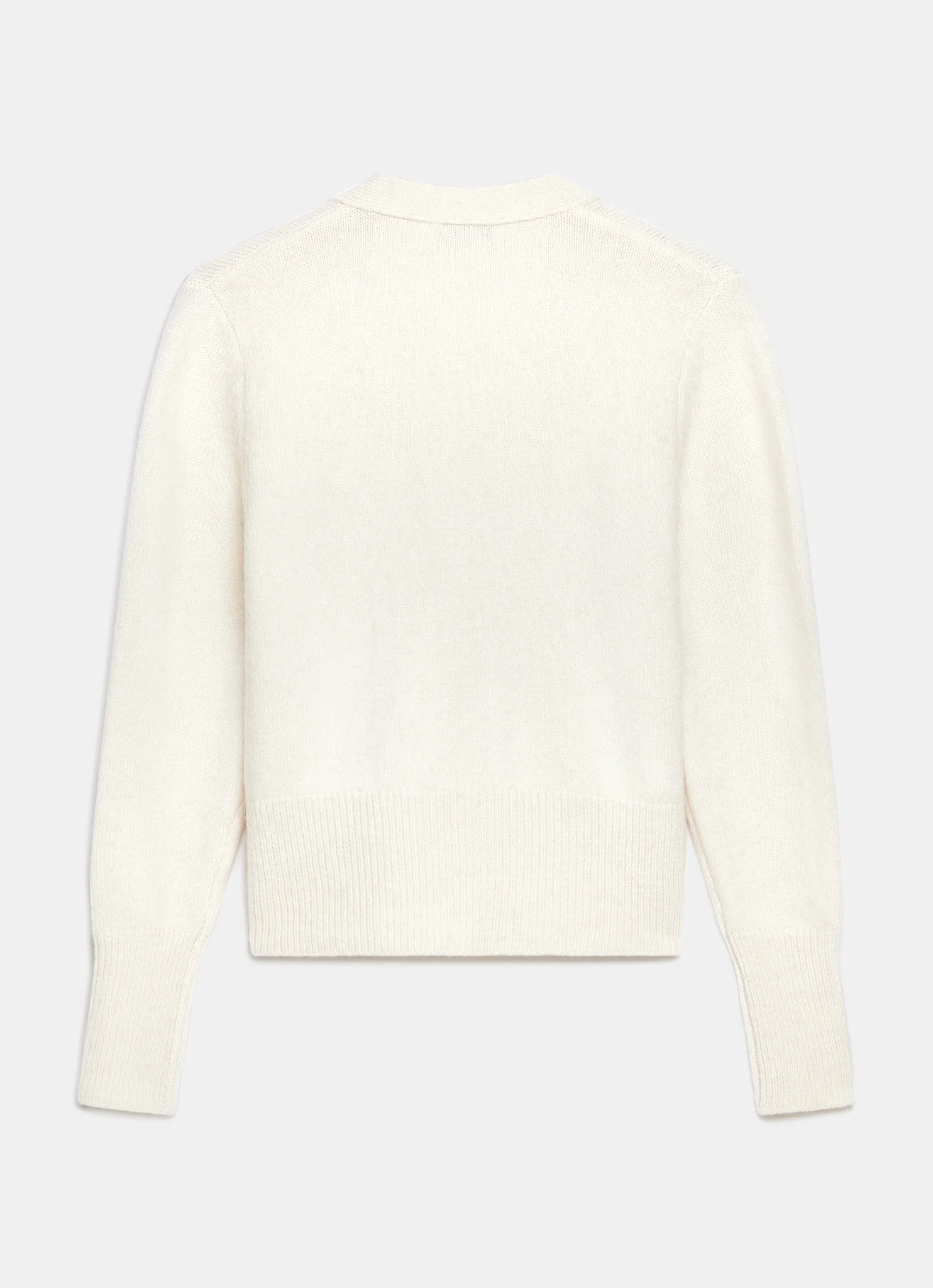 Cream Asymmetric Knit Cardigan