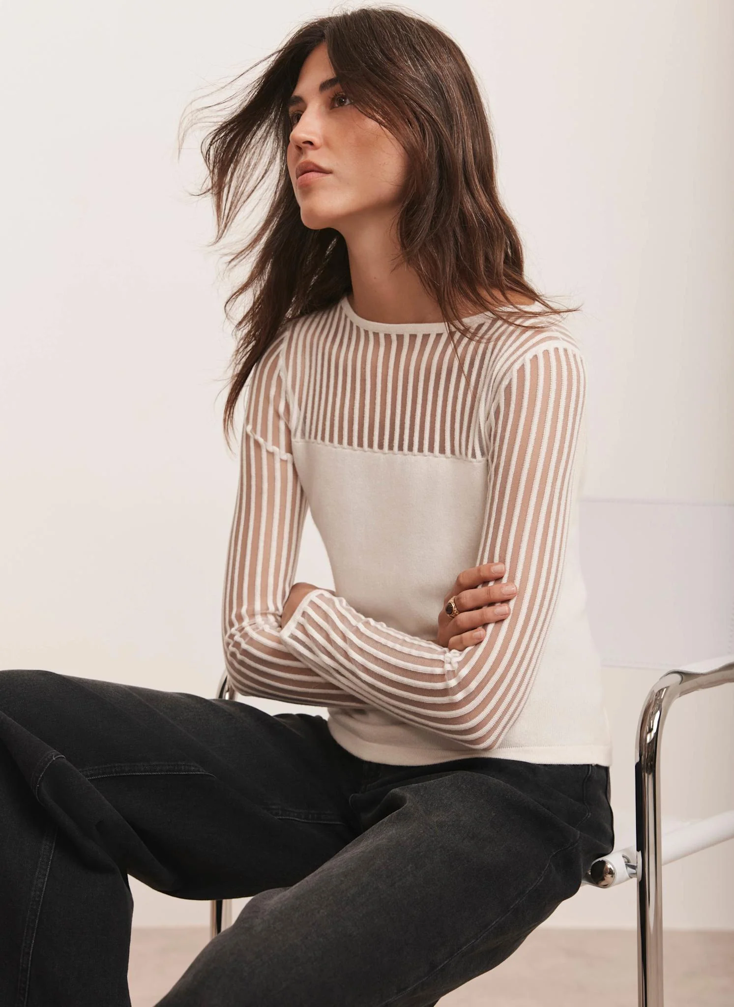 2186-cream-sheer-knit-top-5.webp Cream Sheer Knit Top