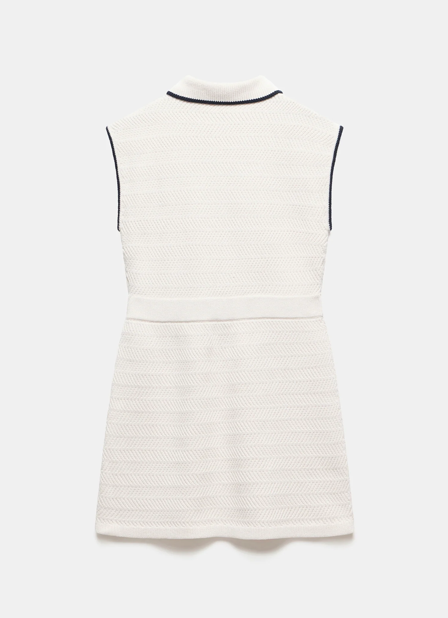 White Sleeveless Knit Mini Dress