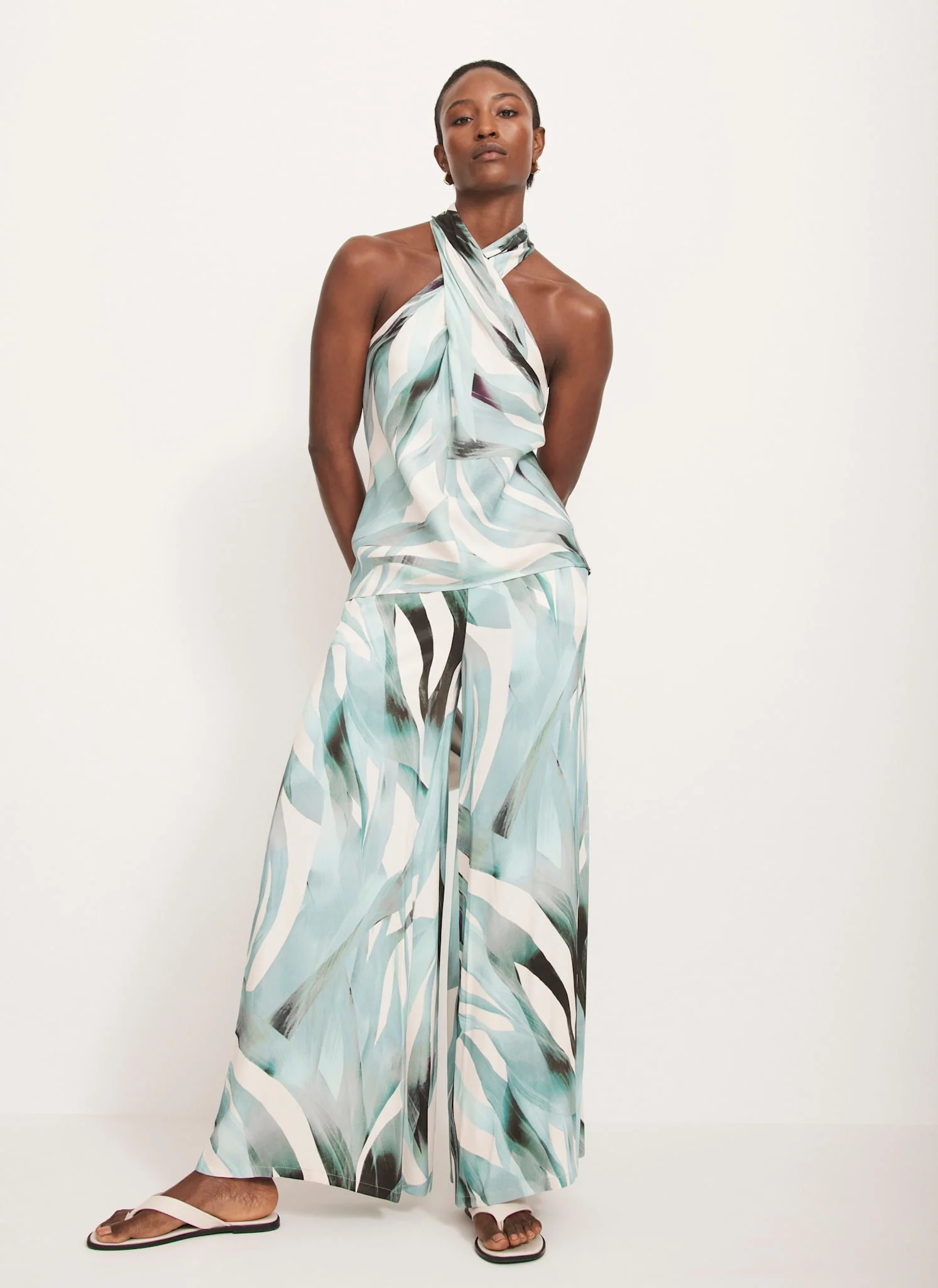 2326-blue-palm-print-satin-trousers-2.webp Blue Palm Print Satin Trousers