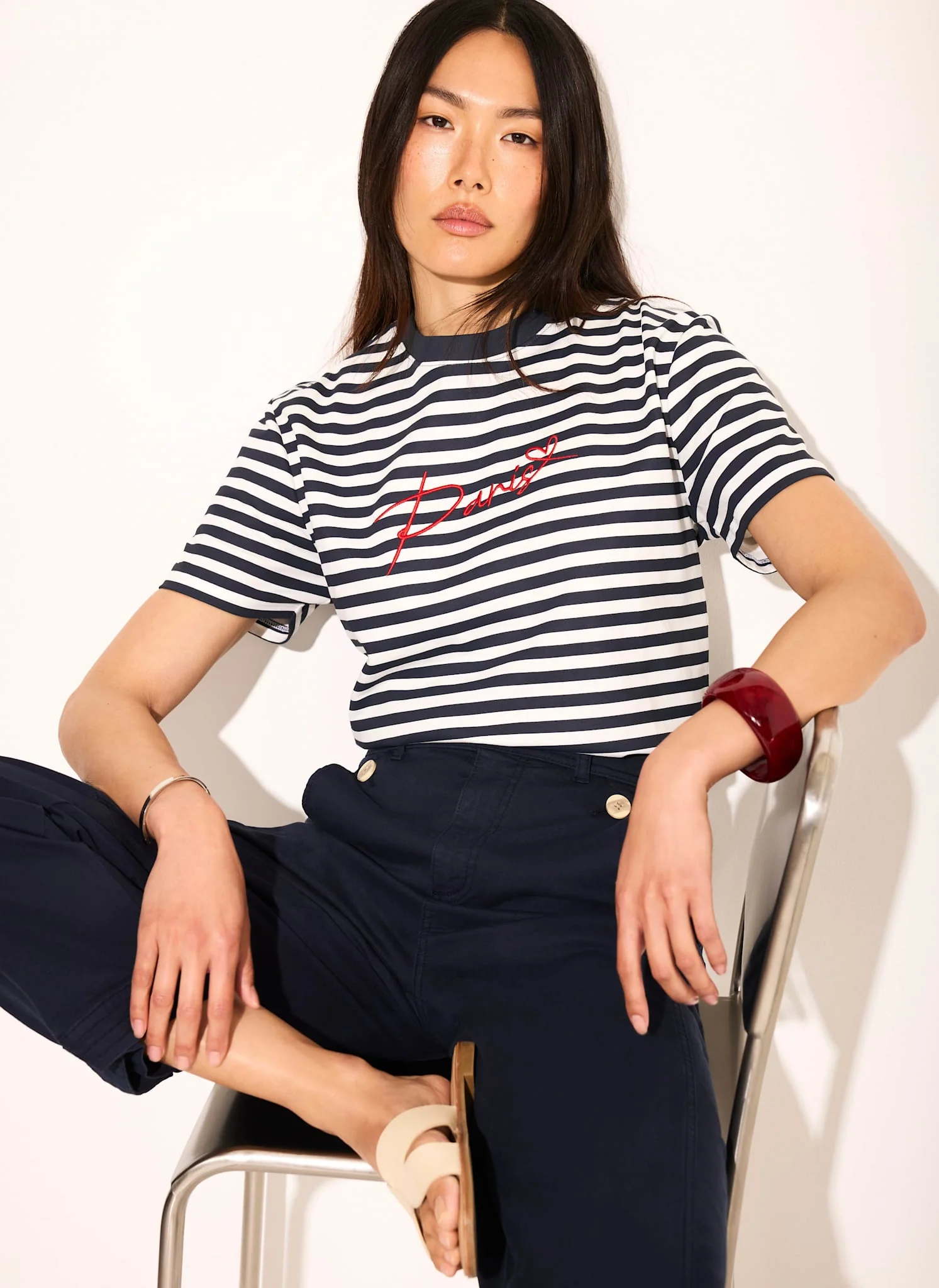 233-navy-stripe-paris-graphic-cotton-t-shirt-1.webp Navy Stripe Paris Graphic Cotton T-Shirt