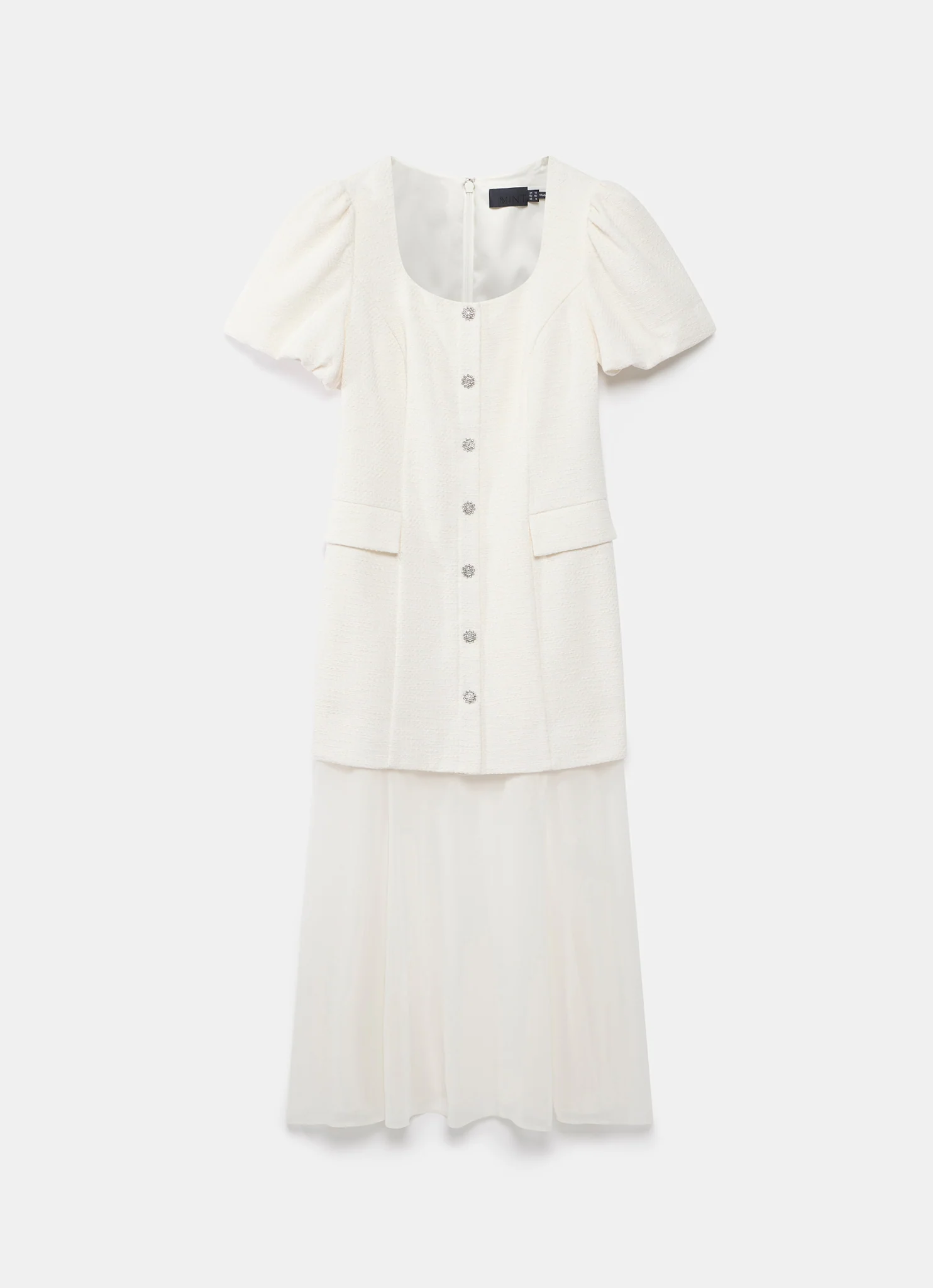 2378-cream-boucle-sheer-hem-maxi-dress-7.webp Cream Boucle Sheer Hem Maxi Dress