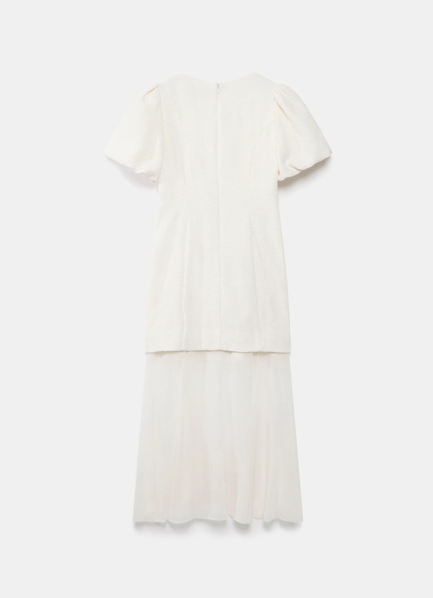 2378-cream-boucle-sheer-hem-maxi-dress-8.webp Cream Boucle Sheer Hem Maxi Dress