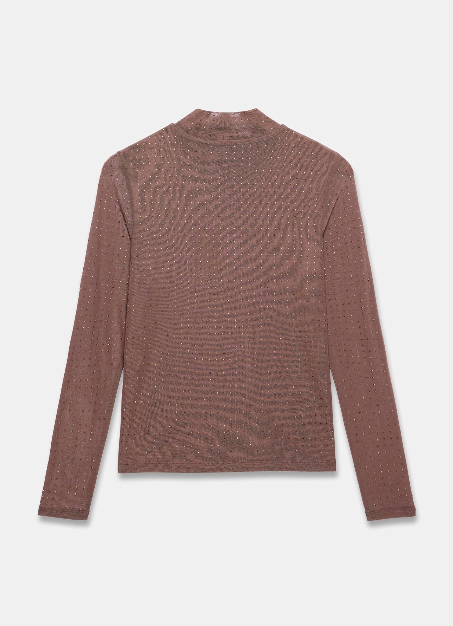 2567-brown-mesh-embellished-top-7.jpg Brown Mesh Embellished Top
