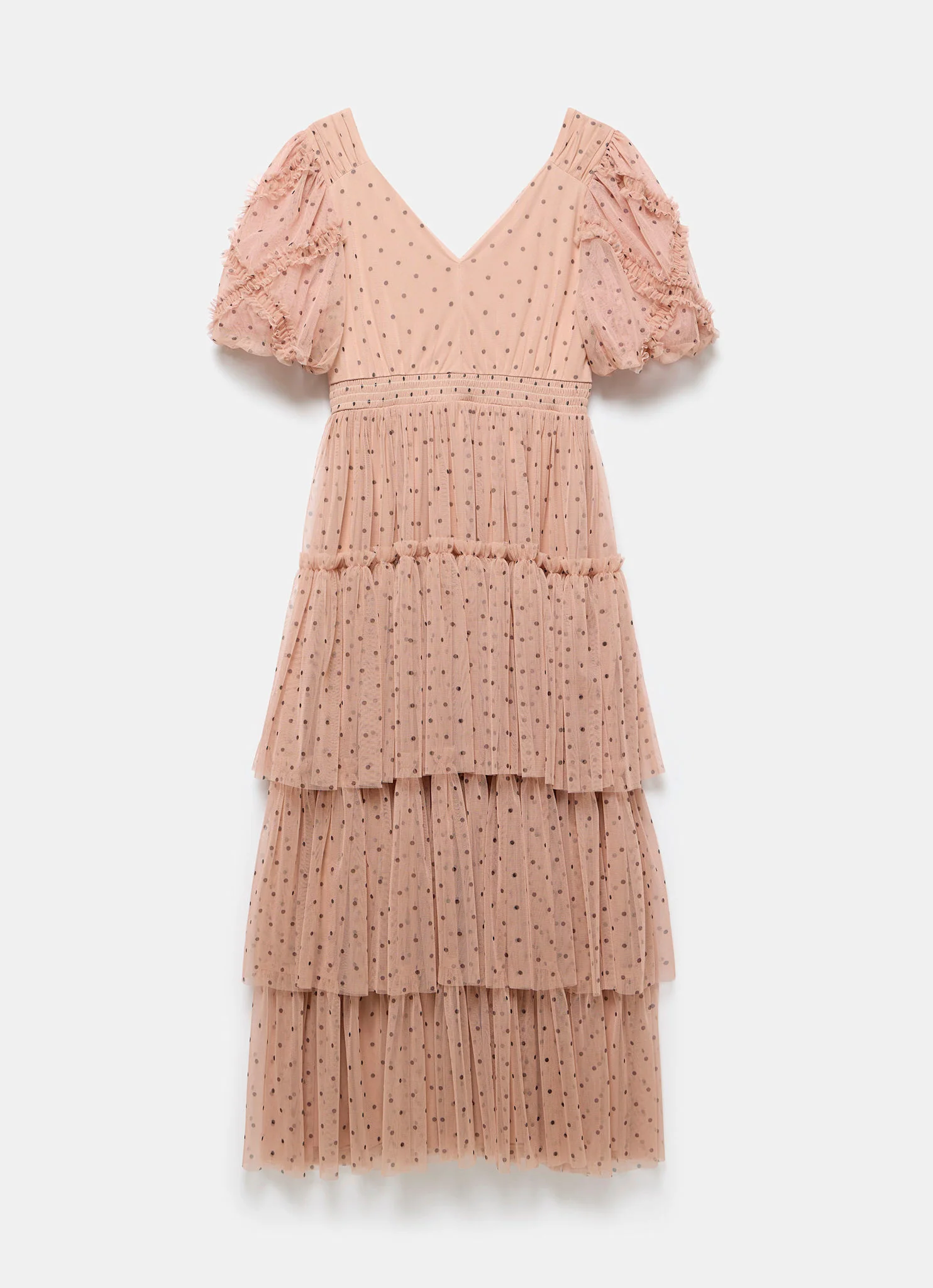 2573-pink-polka-dot-tulle-midi-dress-8.webp Pink Polka Dot Tulle Midi Dress