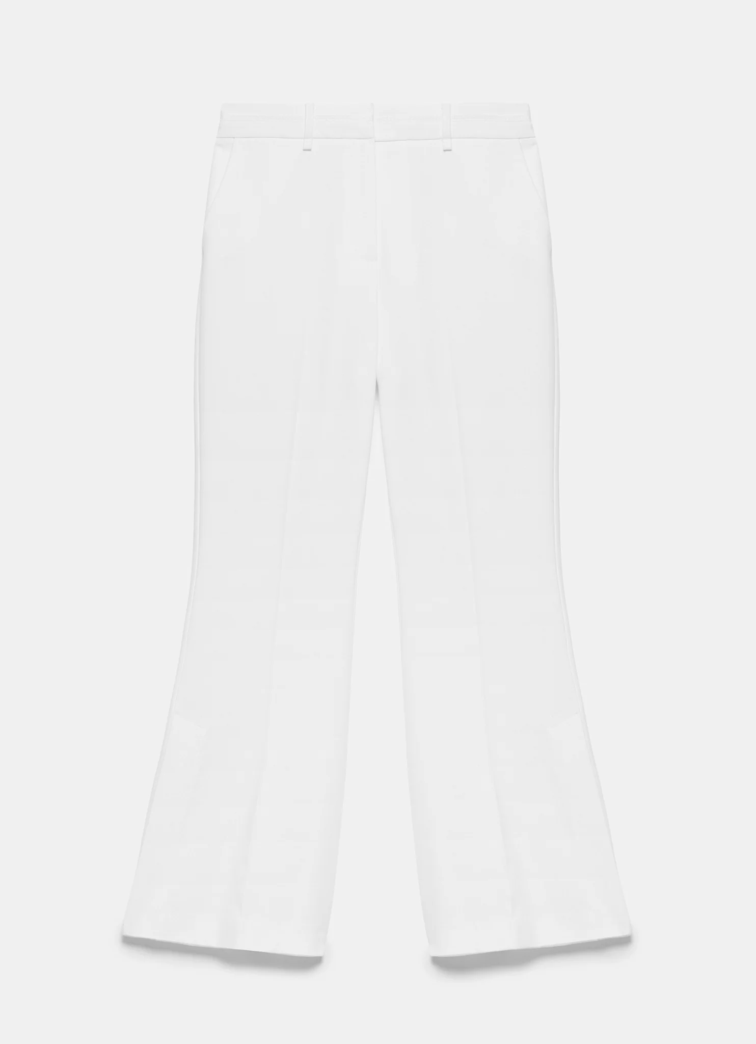 White Extreme Flare Trousers