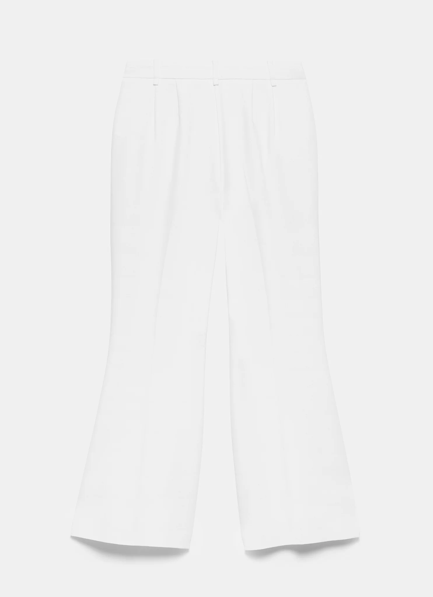 White Extreme Flare Trousers