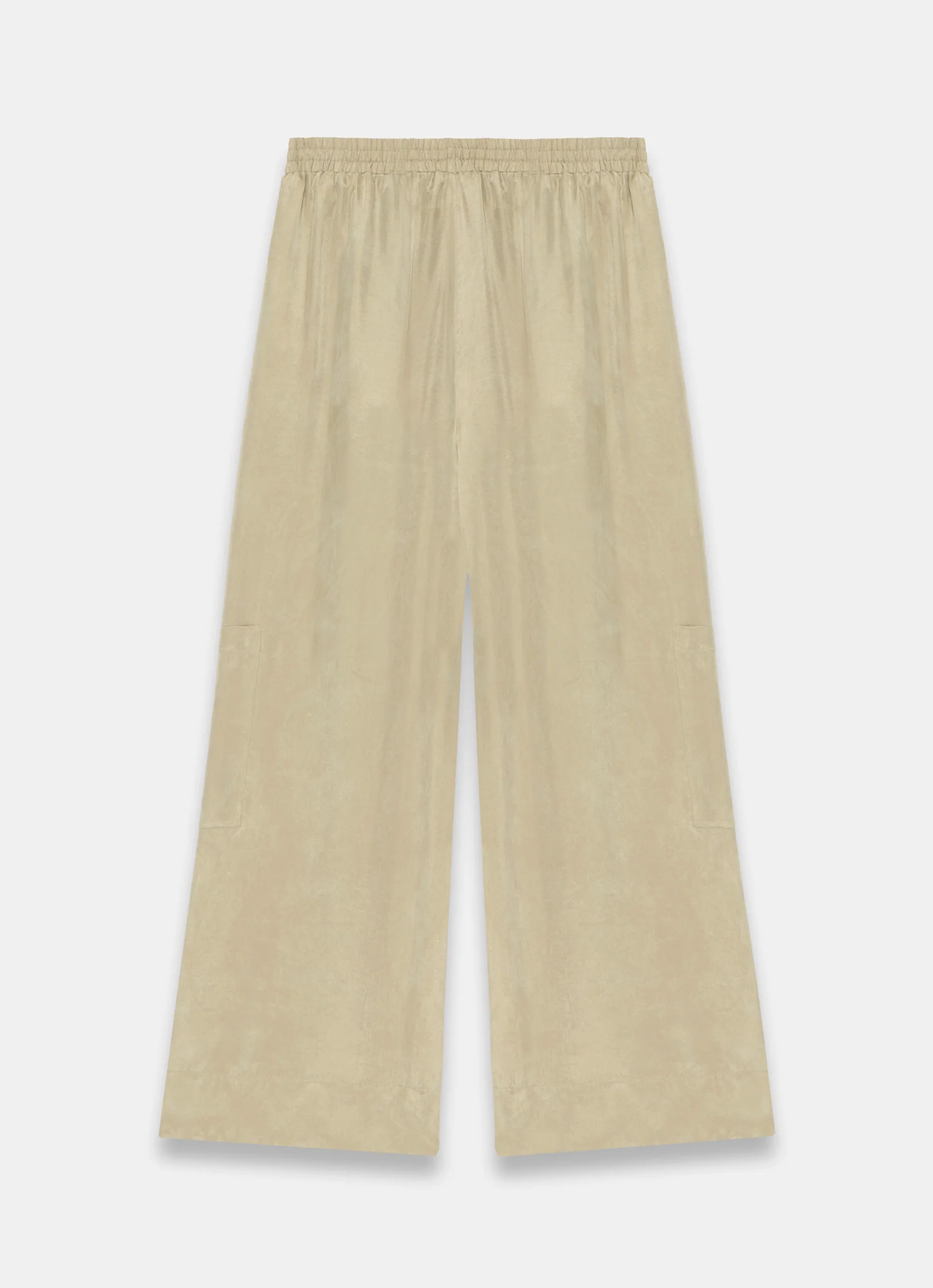 Khaki Utility Wide Leg Trousers