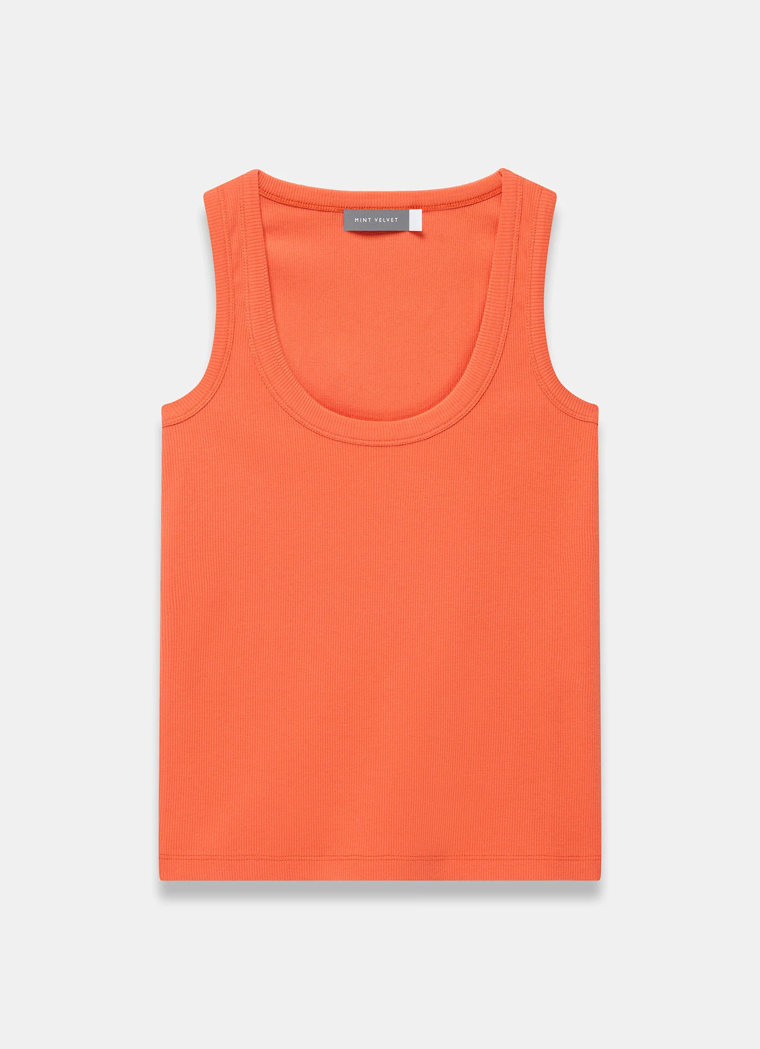 263-orange-cotton-blend-scoop-neck-vest-6.webp Orange Cotton Blend Scoop Neck Vest