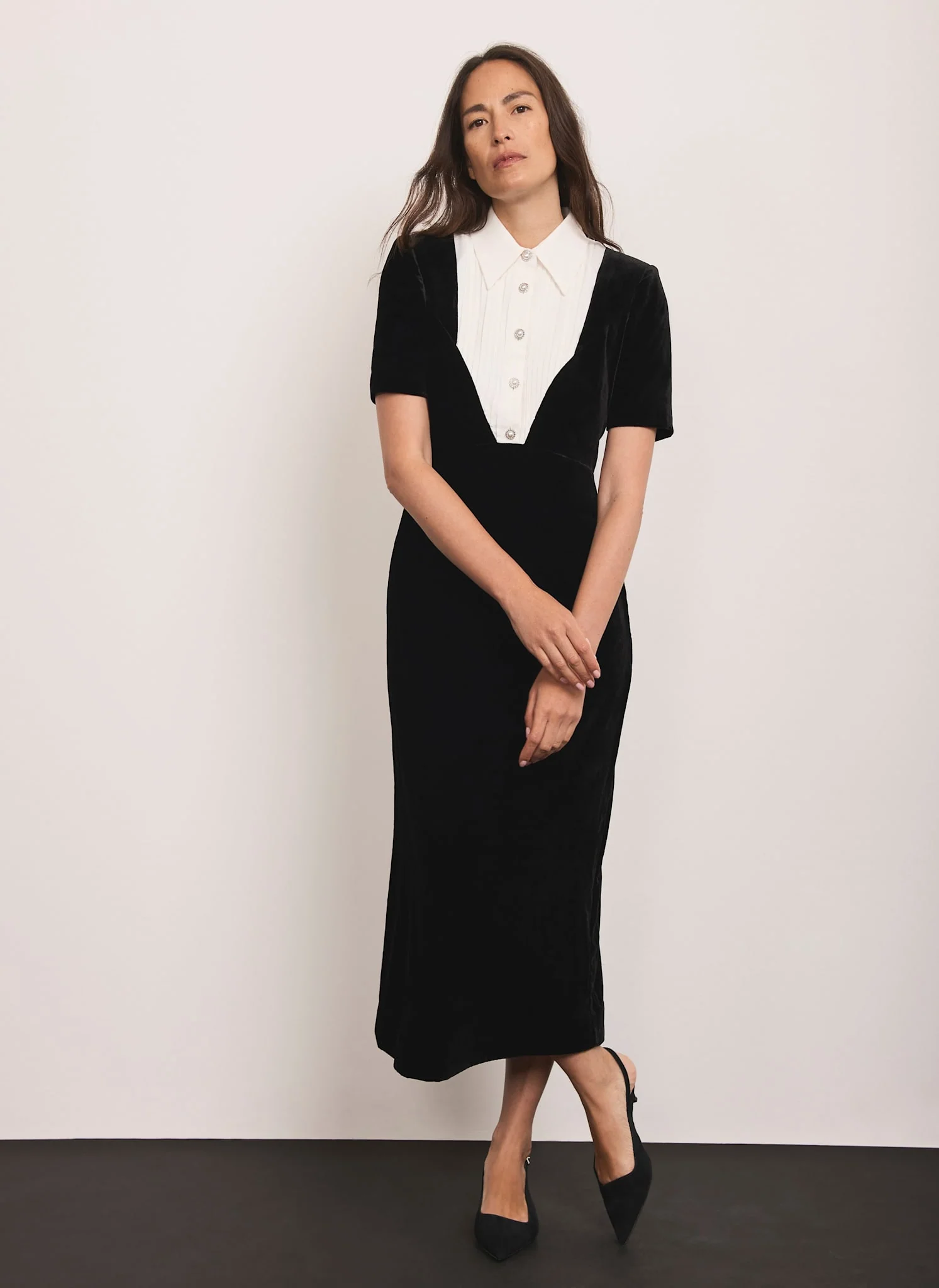 2631-black-velvet-shirt-midi-dress-6.webp Black Velvet Shirt Midi Dress