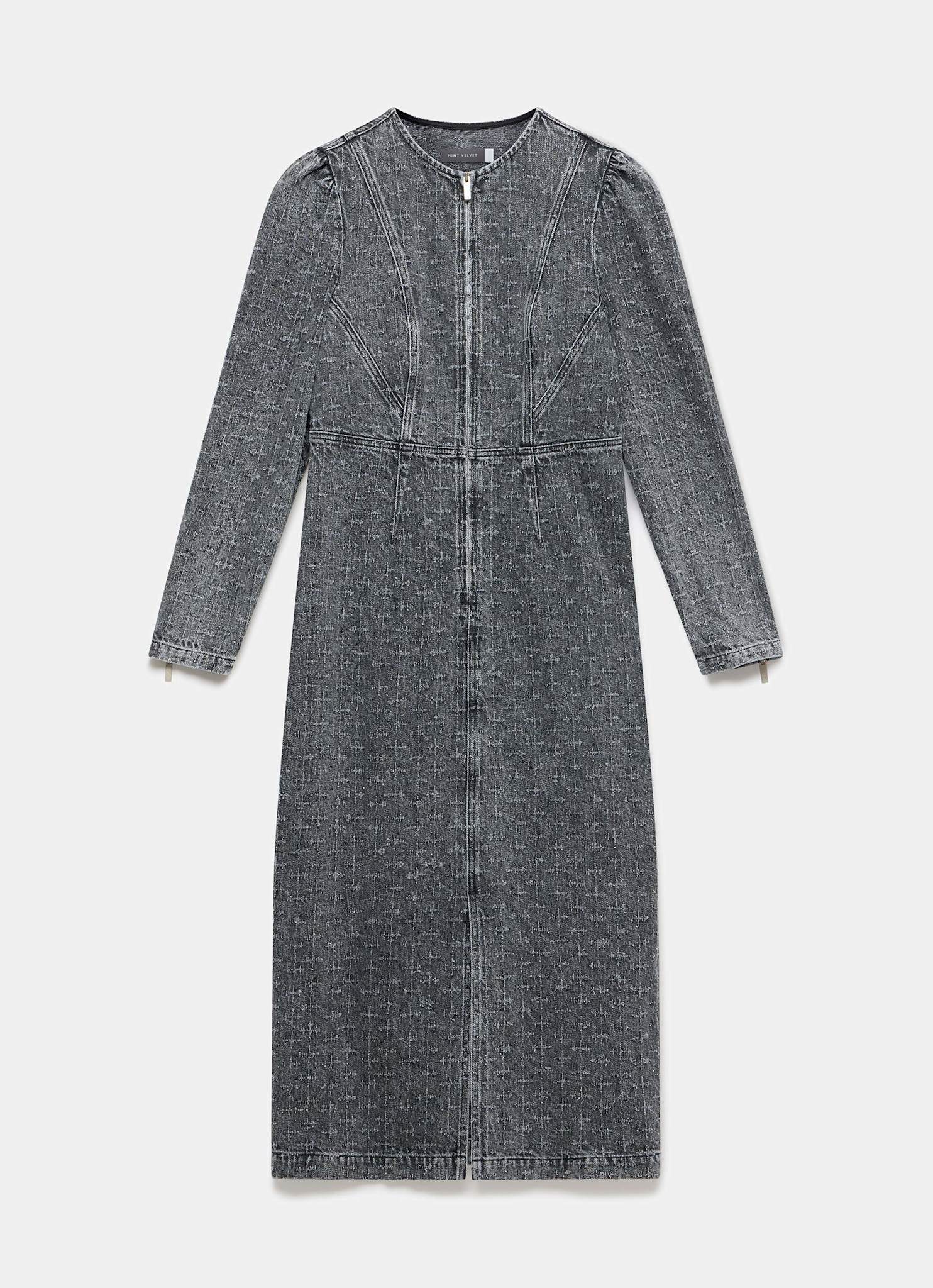 2661-grey-embellished-denim-midi-dress-7.jpg Grey Embellished Denim Midi Dress