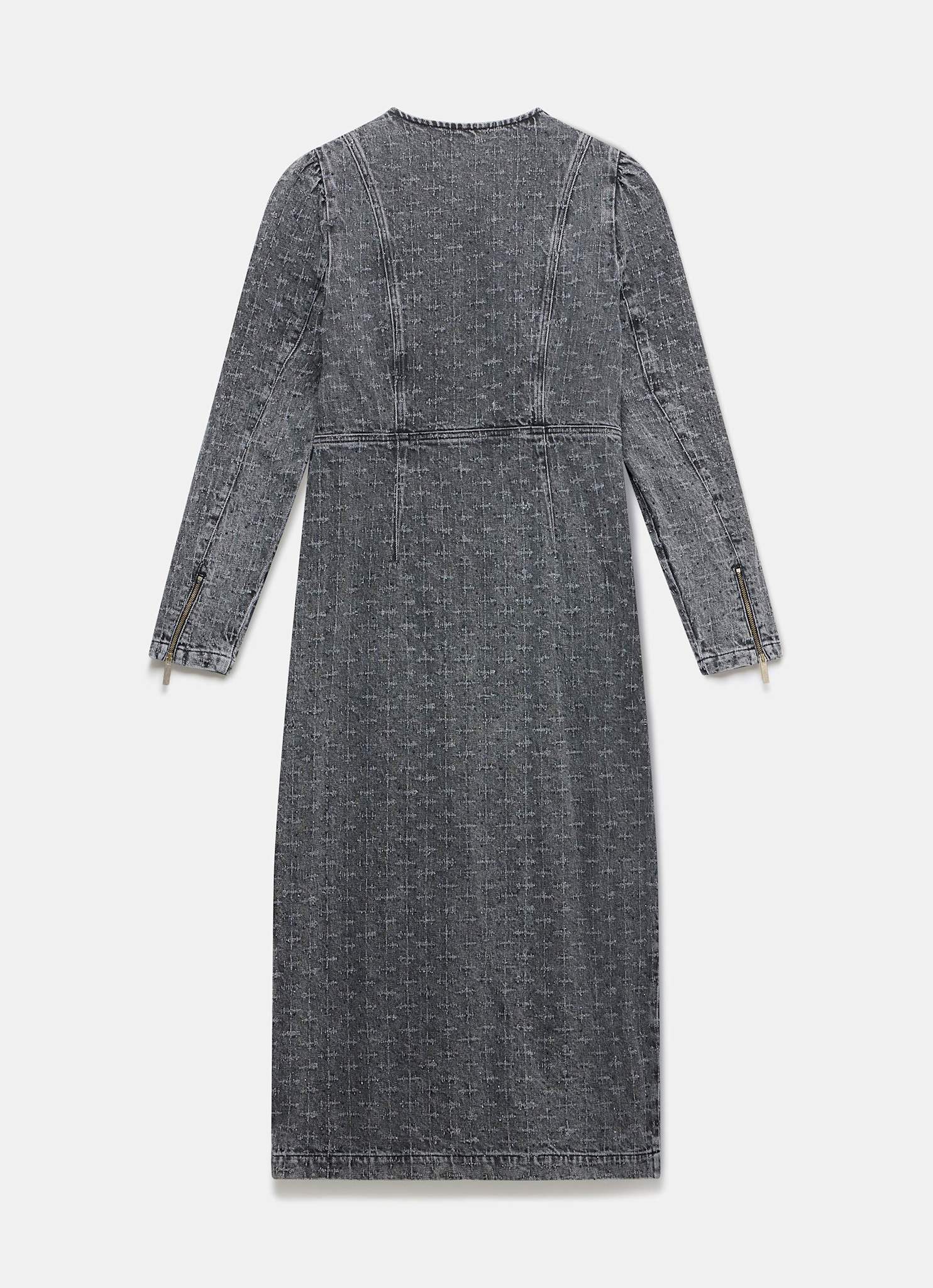 2661-grey-embellished-denim-midi-dress-8.jpg Grey Embellished Denim Midi Dress