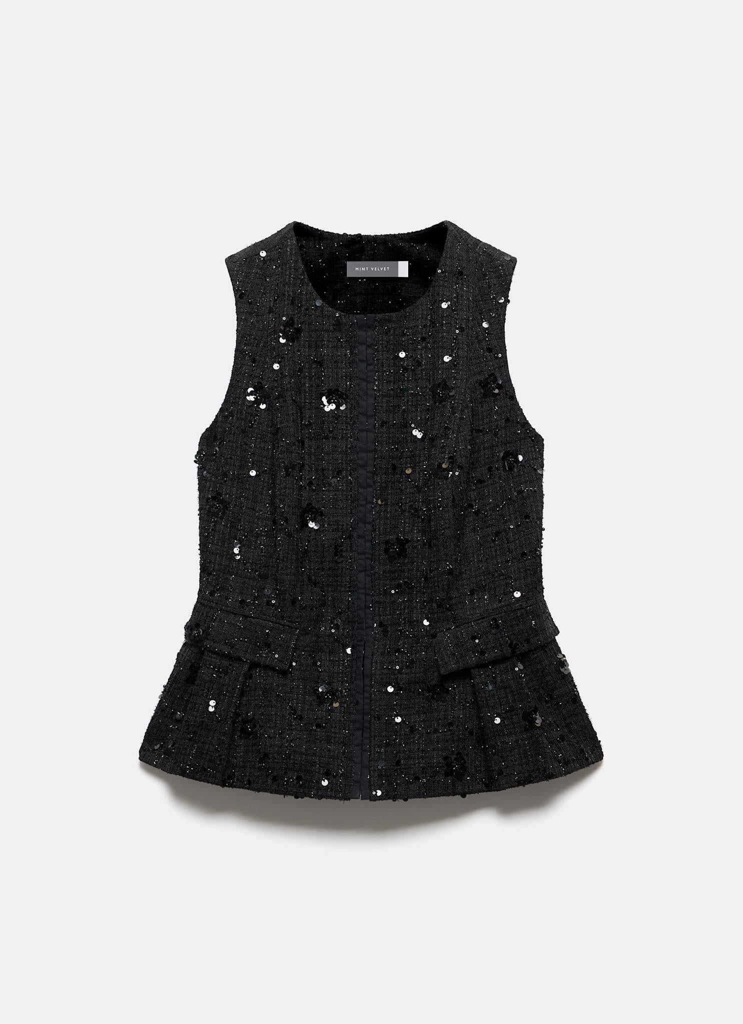 2675-black-embellished-backless-waistcoat-7.jpg Black Embellished Backless Waistcoat