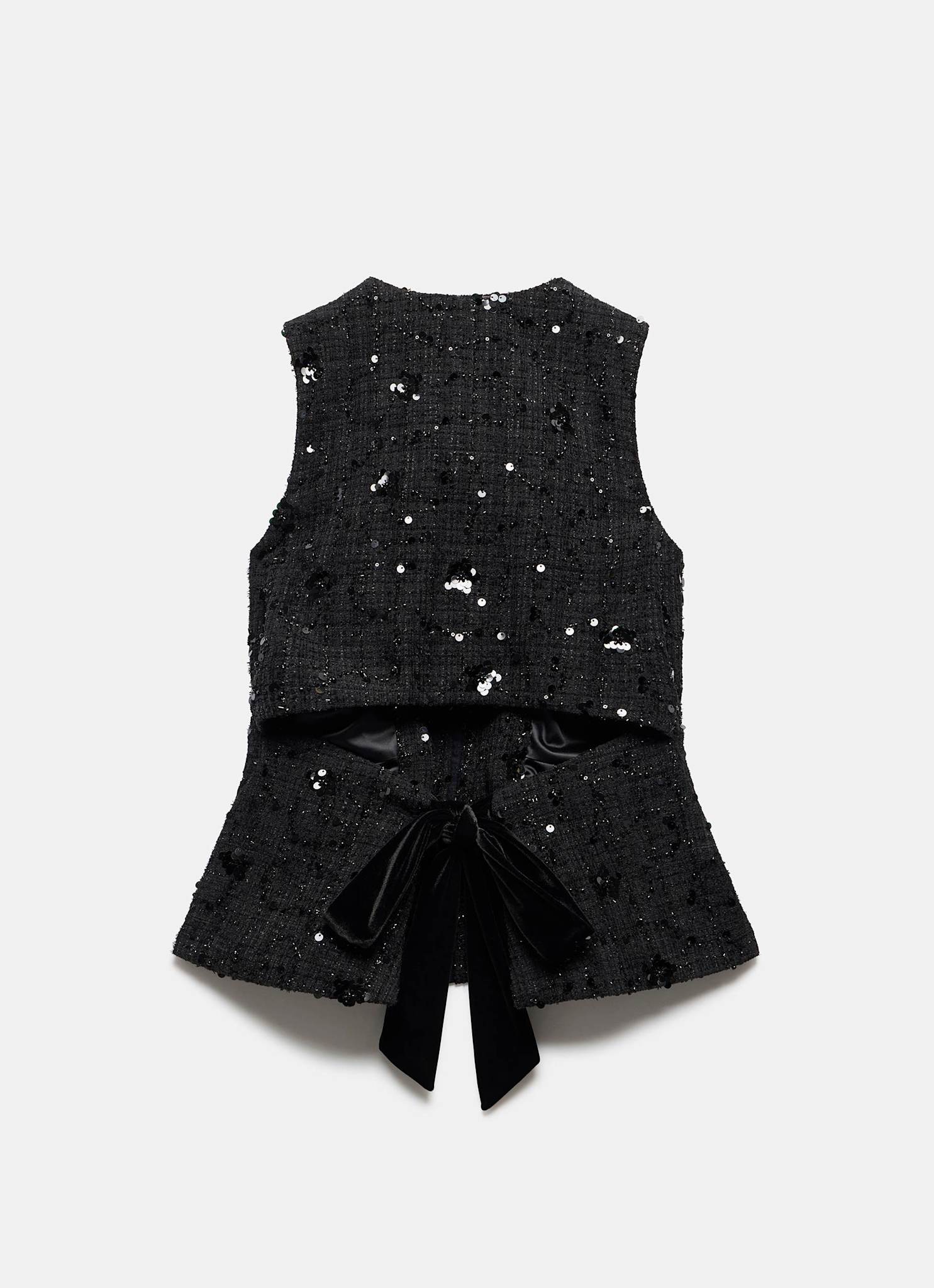 2675-black-embellished-backless-waistcoat-8.jpg Black Embellished Backless Waistcoat