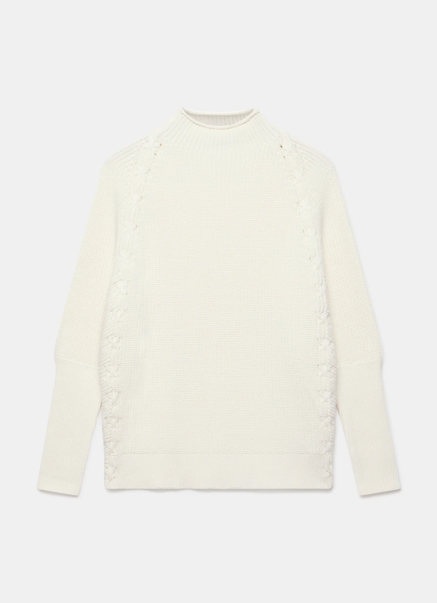 Cream Whipstitch Cotton Blend Jumper