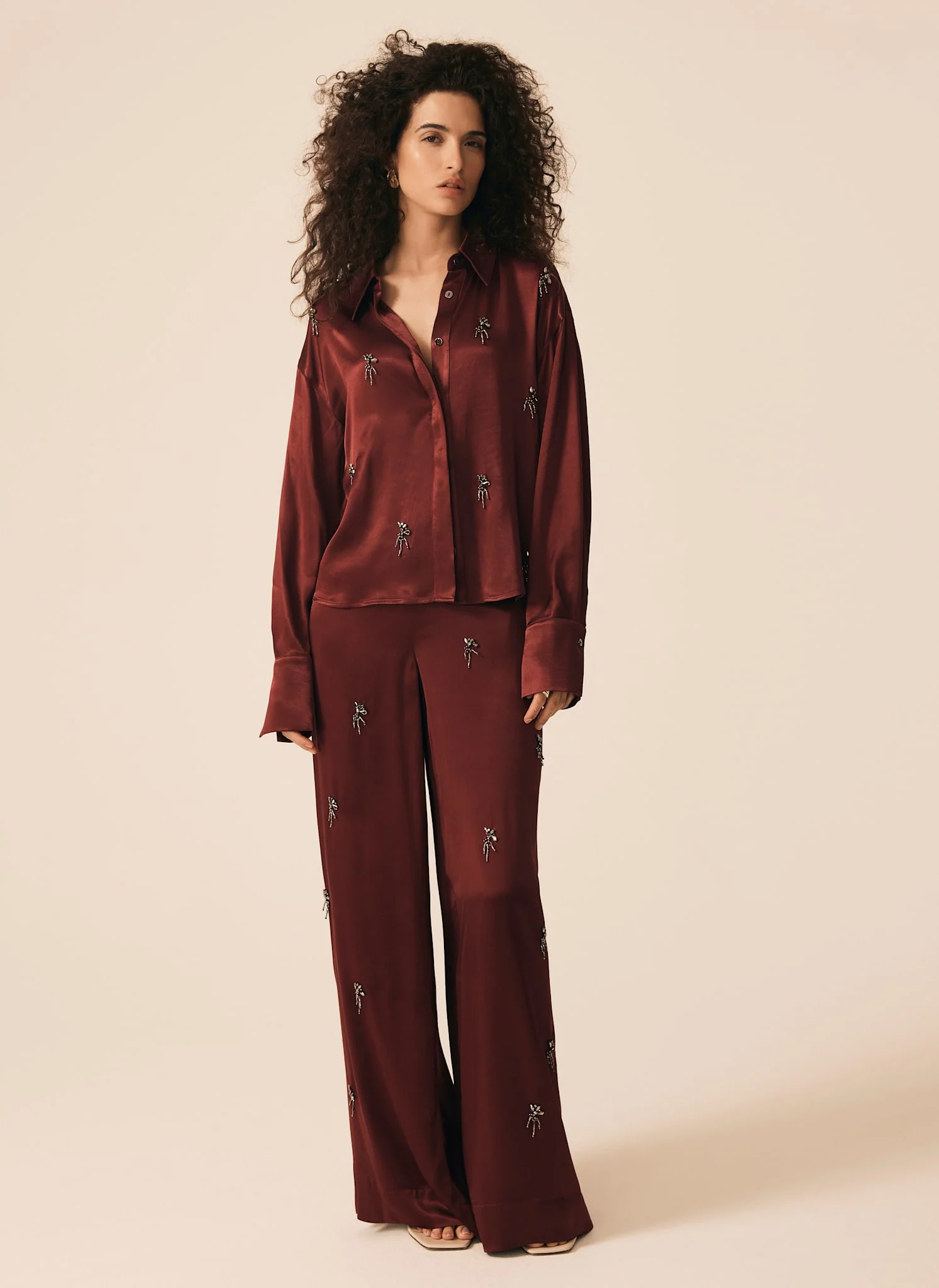 2761-burgundy-satin-embellished-wide-trousers-3.webp Burgundy Satin Embellished Wide Trousers
