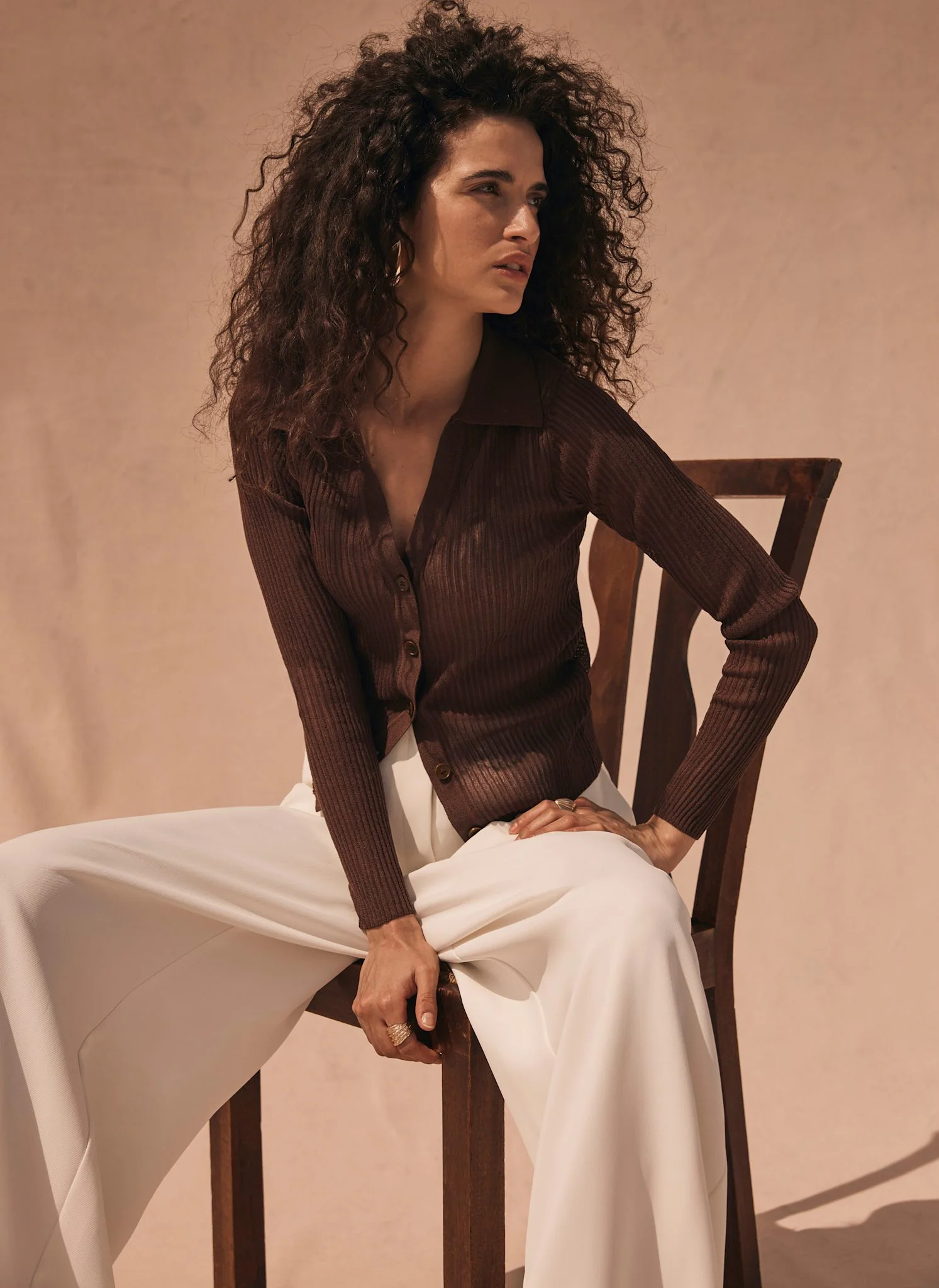 2777-brown-sheer-collar-knit-shirt-2.webp Brown Sheer Collar Knit Shirt