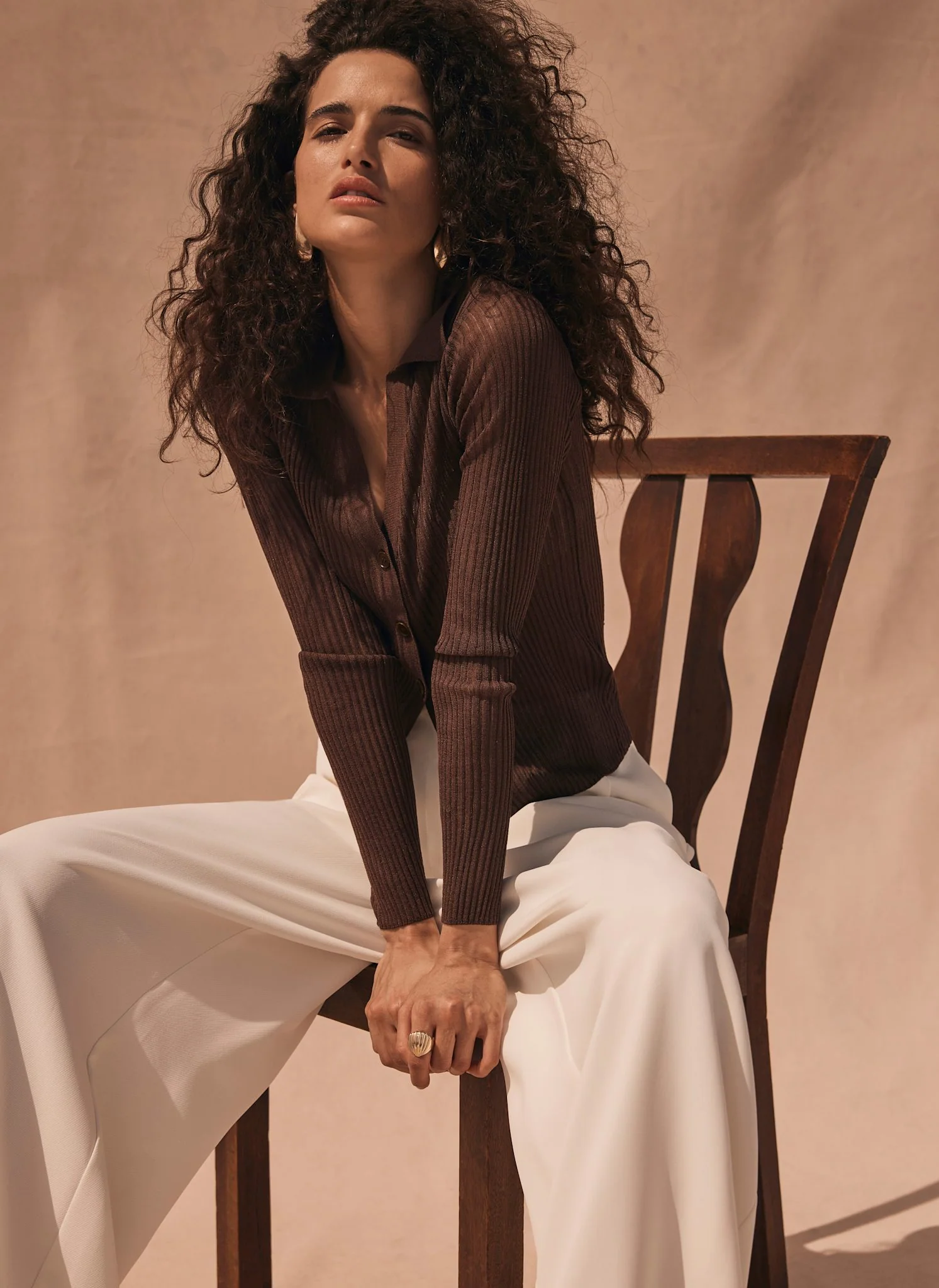 2777-brown-sheer-collar-knit-shirt-5.webp Brown Sheer Collar Knit Shirt