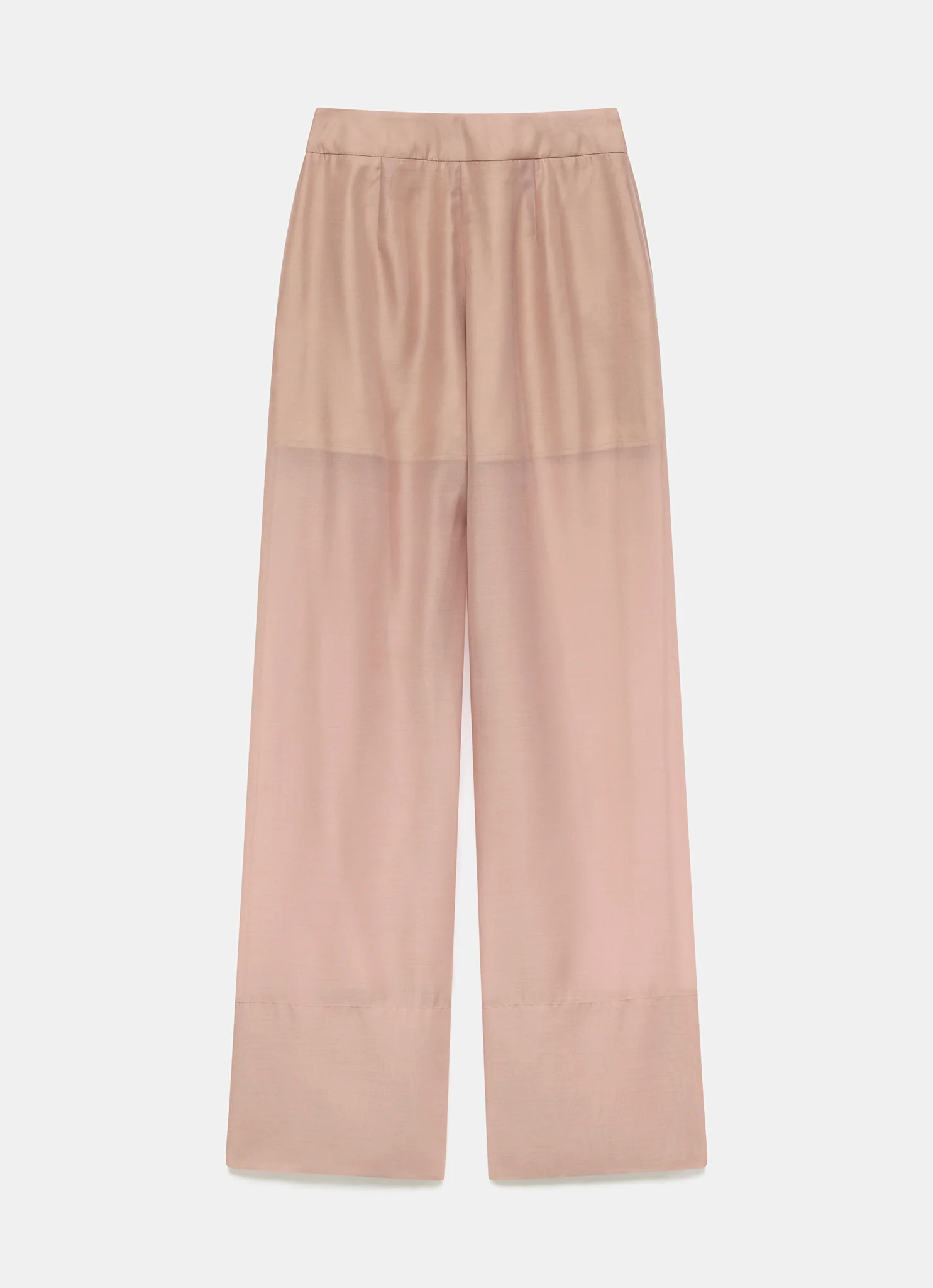 Pink Sheer Straight Trousers