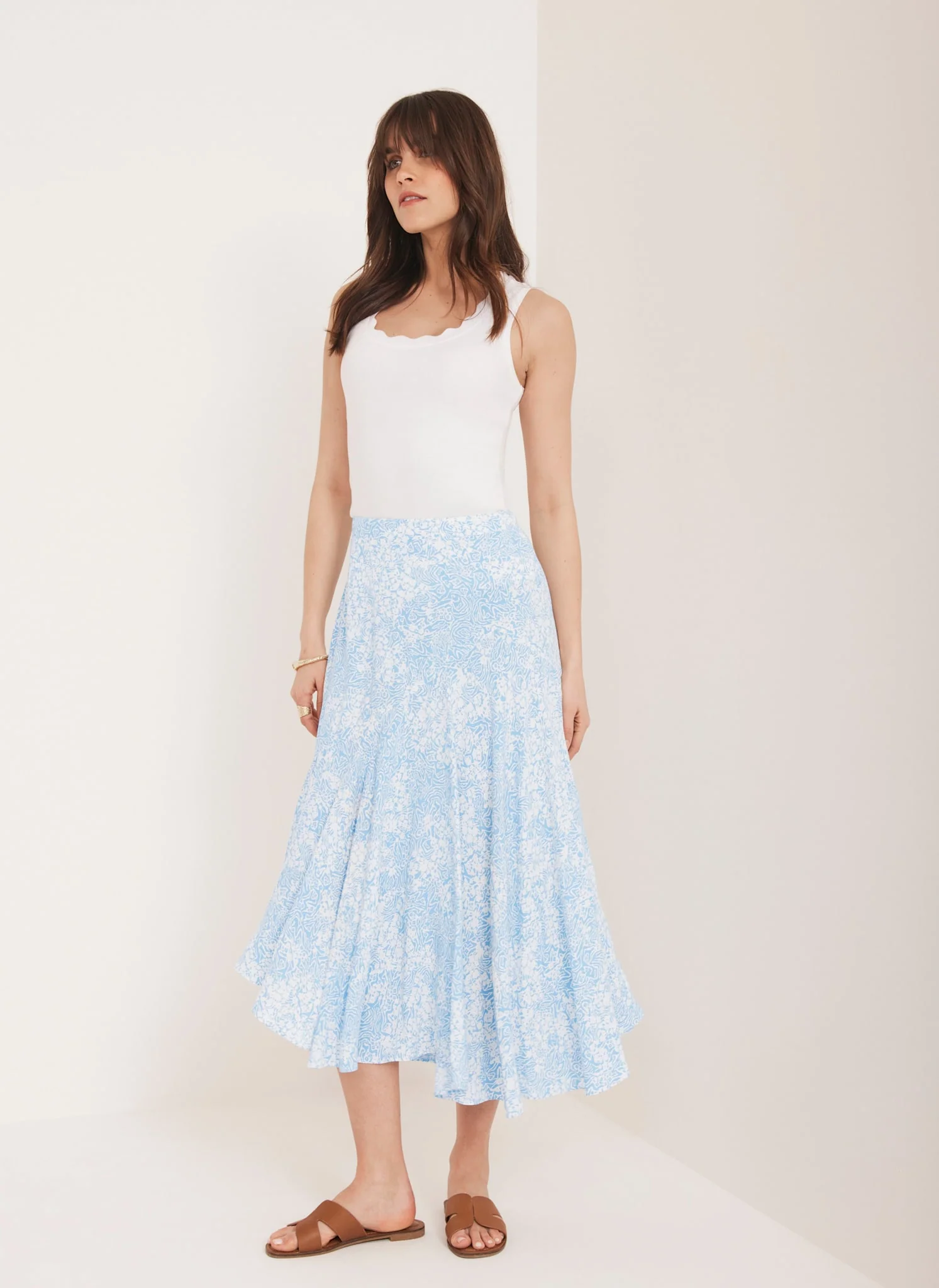 2821-blue-floral-print-skirt-5.webp Blue Floral Print Skirt