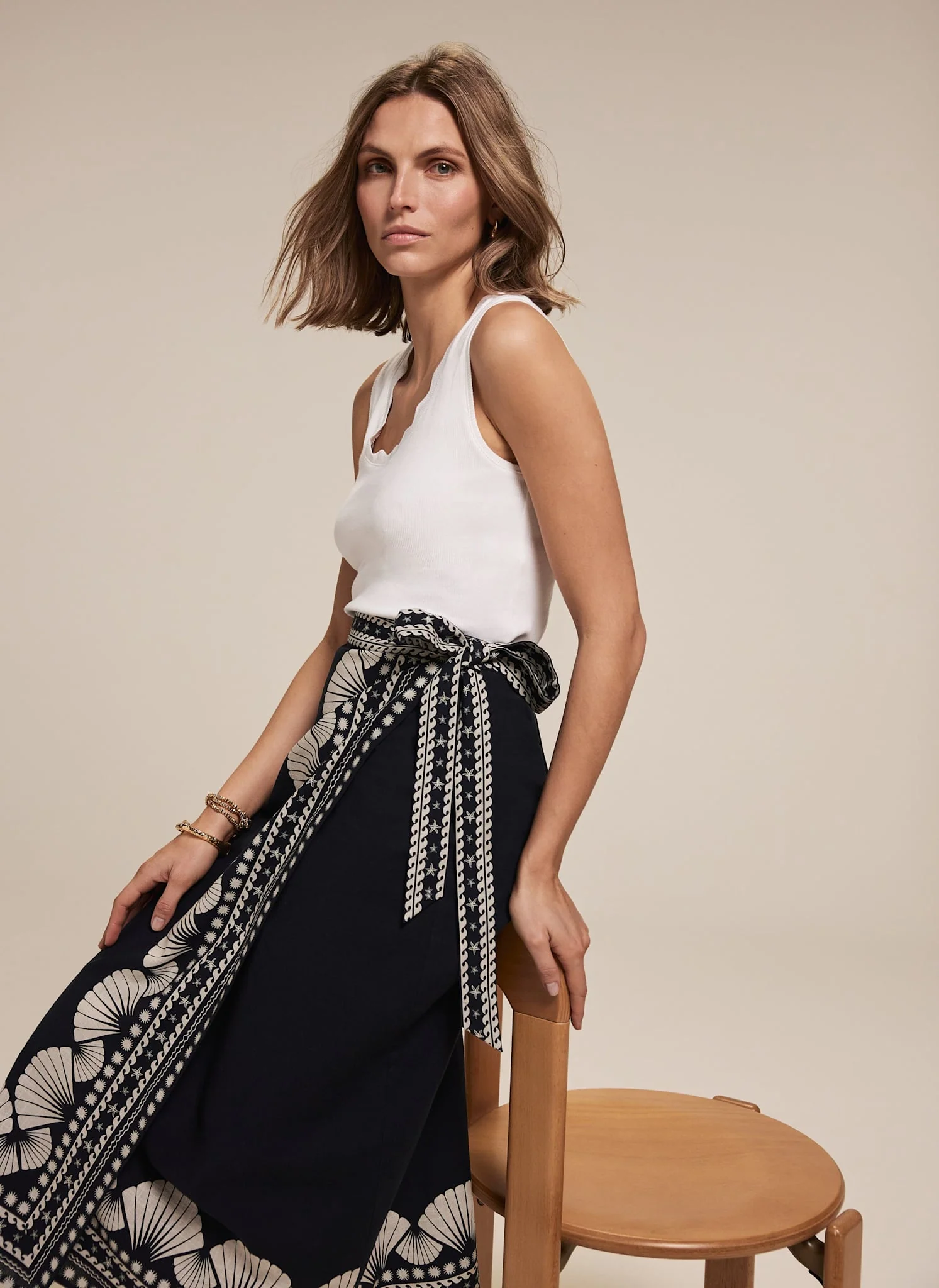 2859-navy-shell-print-wrap-skirt-2.webp Navy Shell Print Wrap Skirt