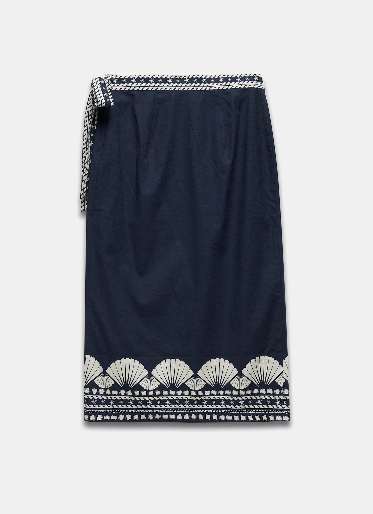 2859-navy-shell-print-wrap-skirt-7.webp Navy Shell Print Wrap Skirt