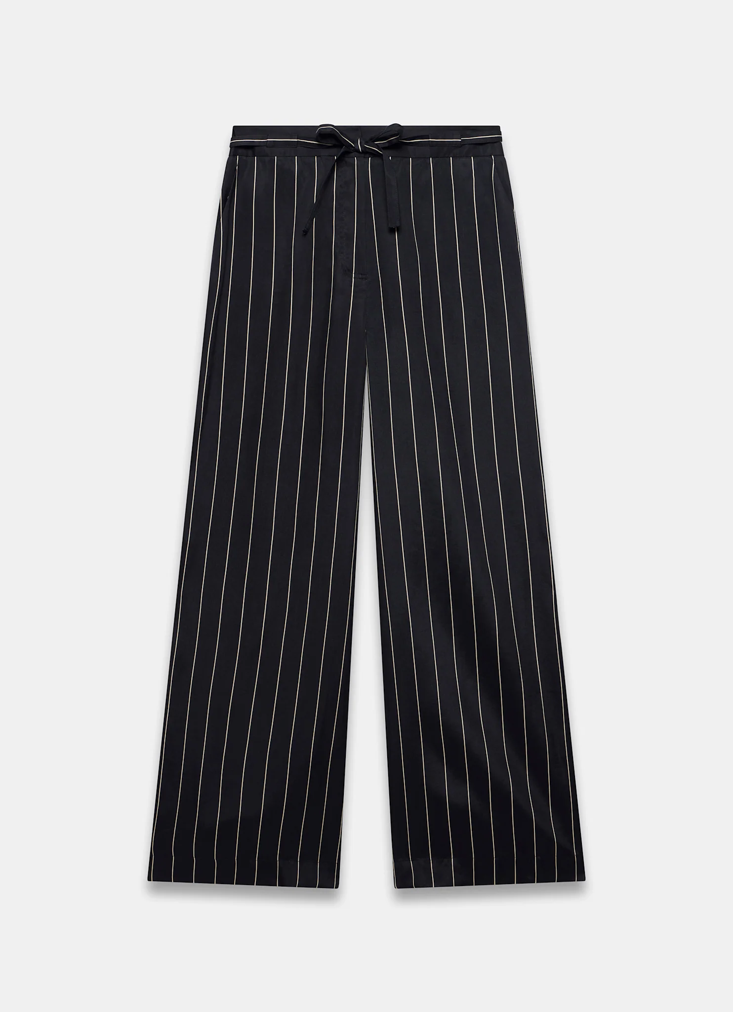 Black Striped Wide Trousers