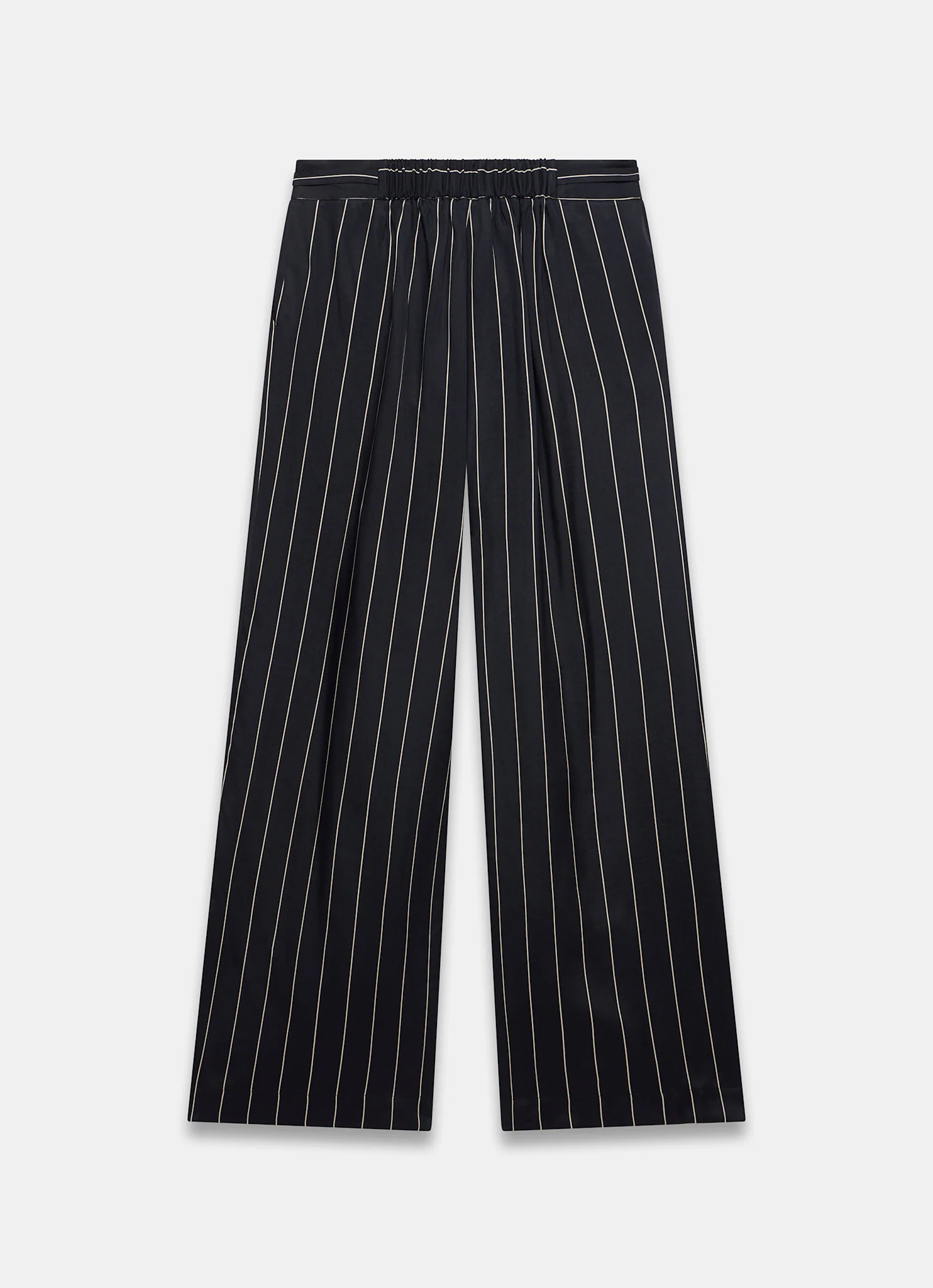 Black Striped Wide Trousers
