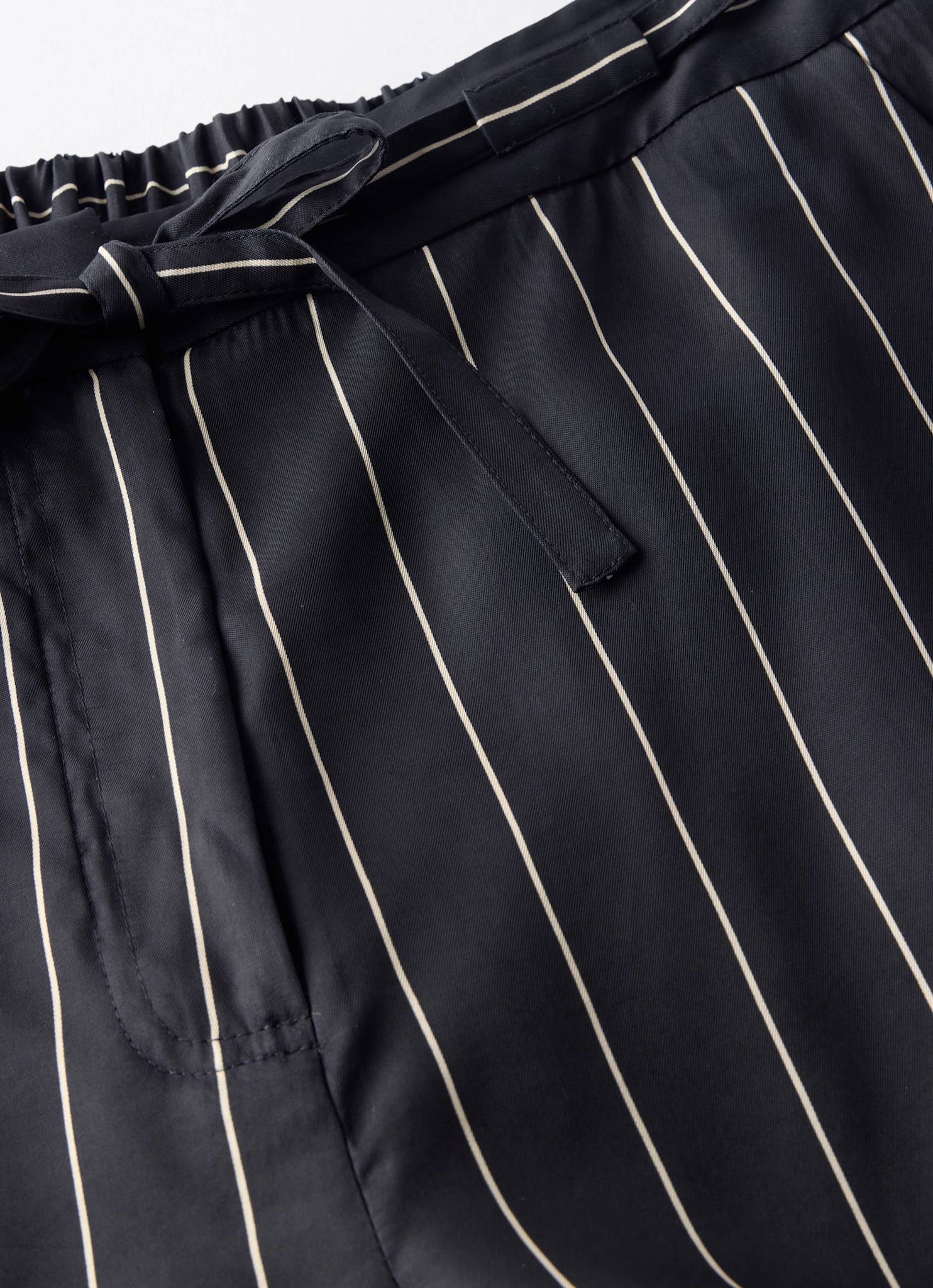 Black Striped Wide Trousers