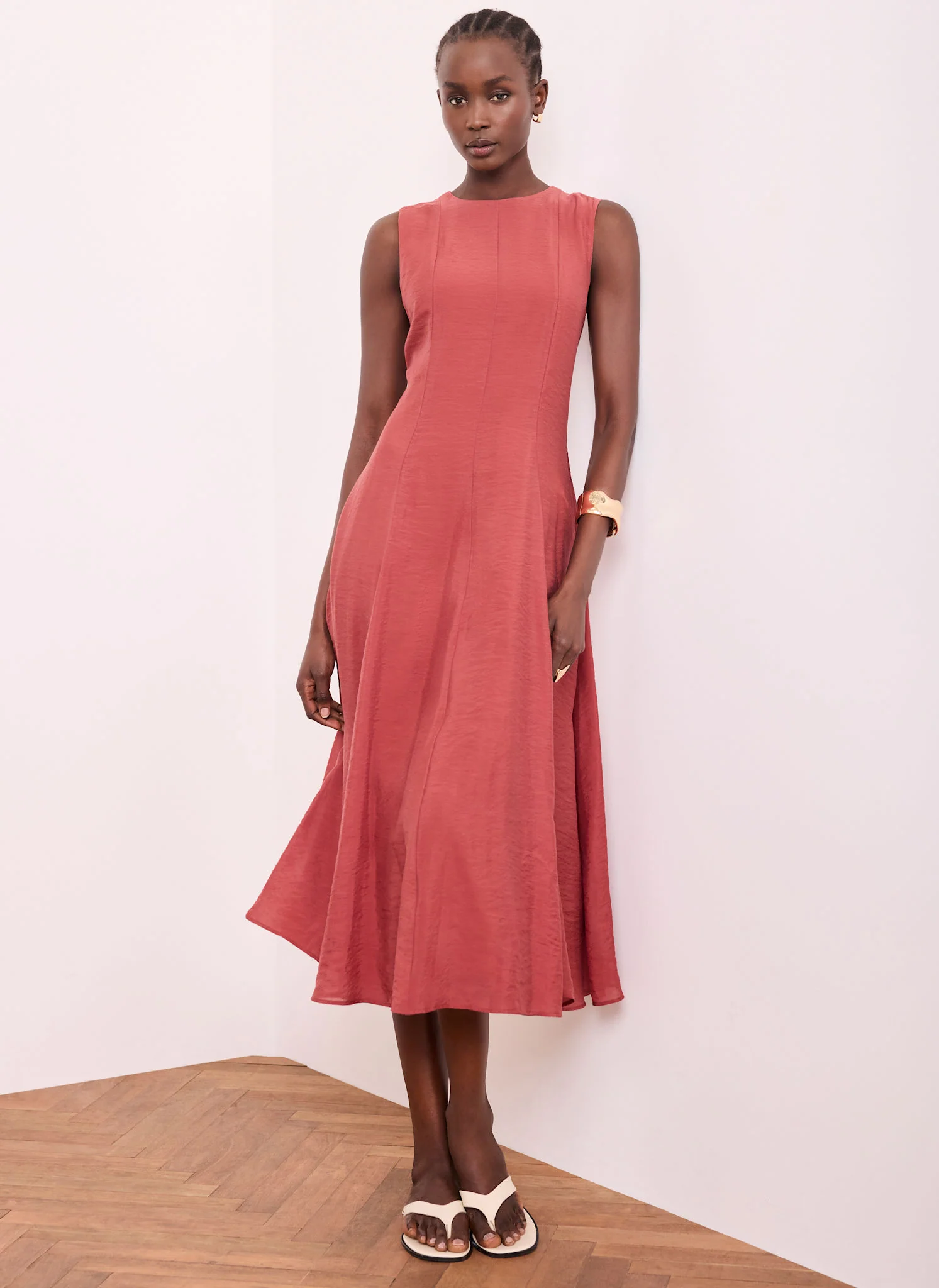 301-red-sleeveless-midi-dress-4.webp Red Sleeveless Midi Dress