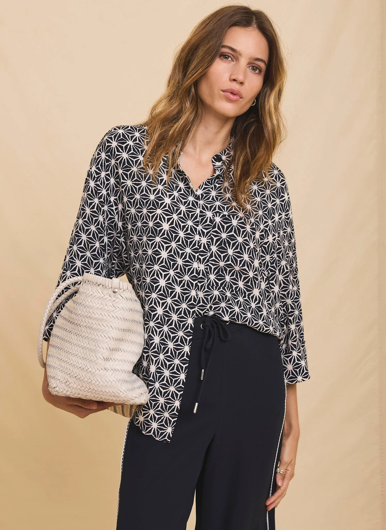 3435-navy-geometric-print-resort-shirt-4.webp Navy Geometric Print Resort Shirt