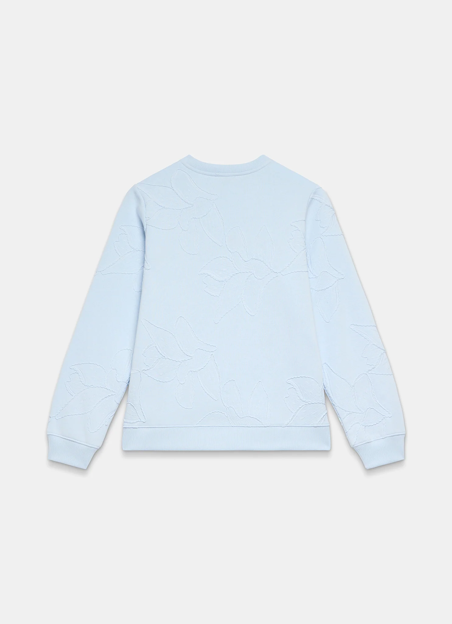 Blue Embroidered Sweatshirt