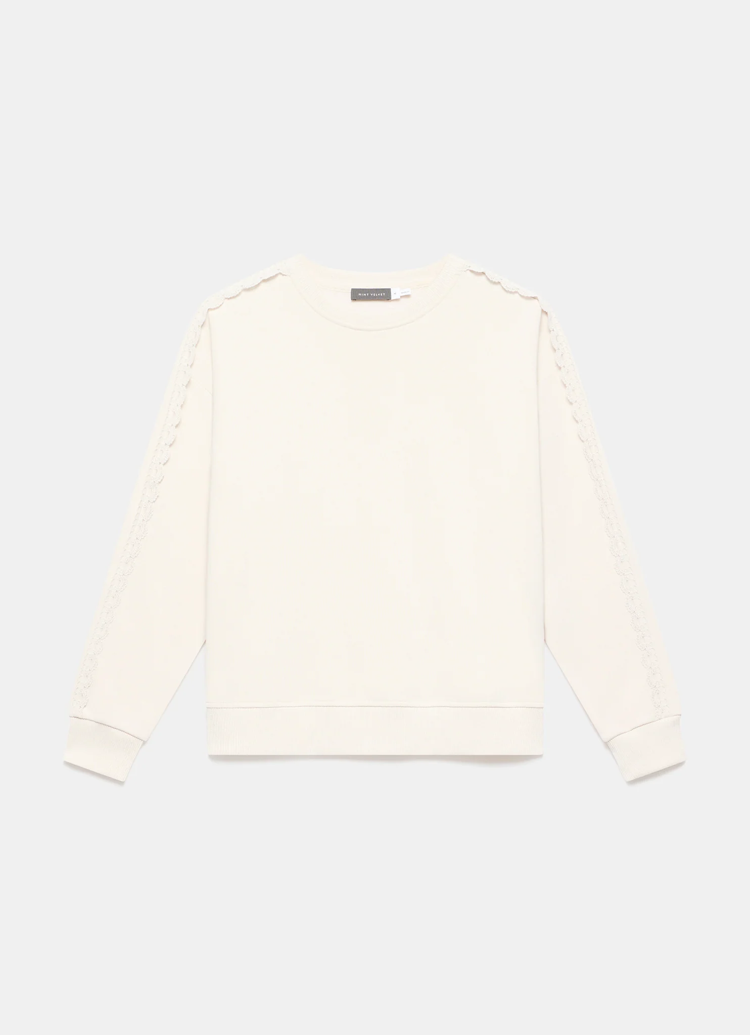 3478-xs-xs-variation-7.webp Cream Cotton Blend Lace Trim Sweatshirt