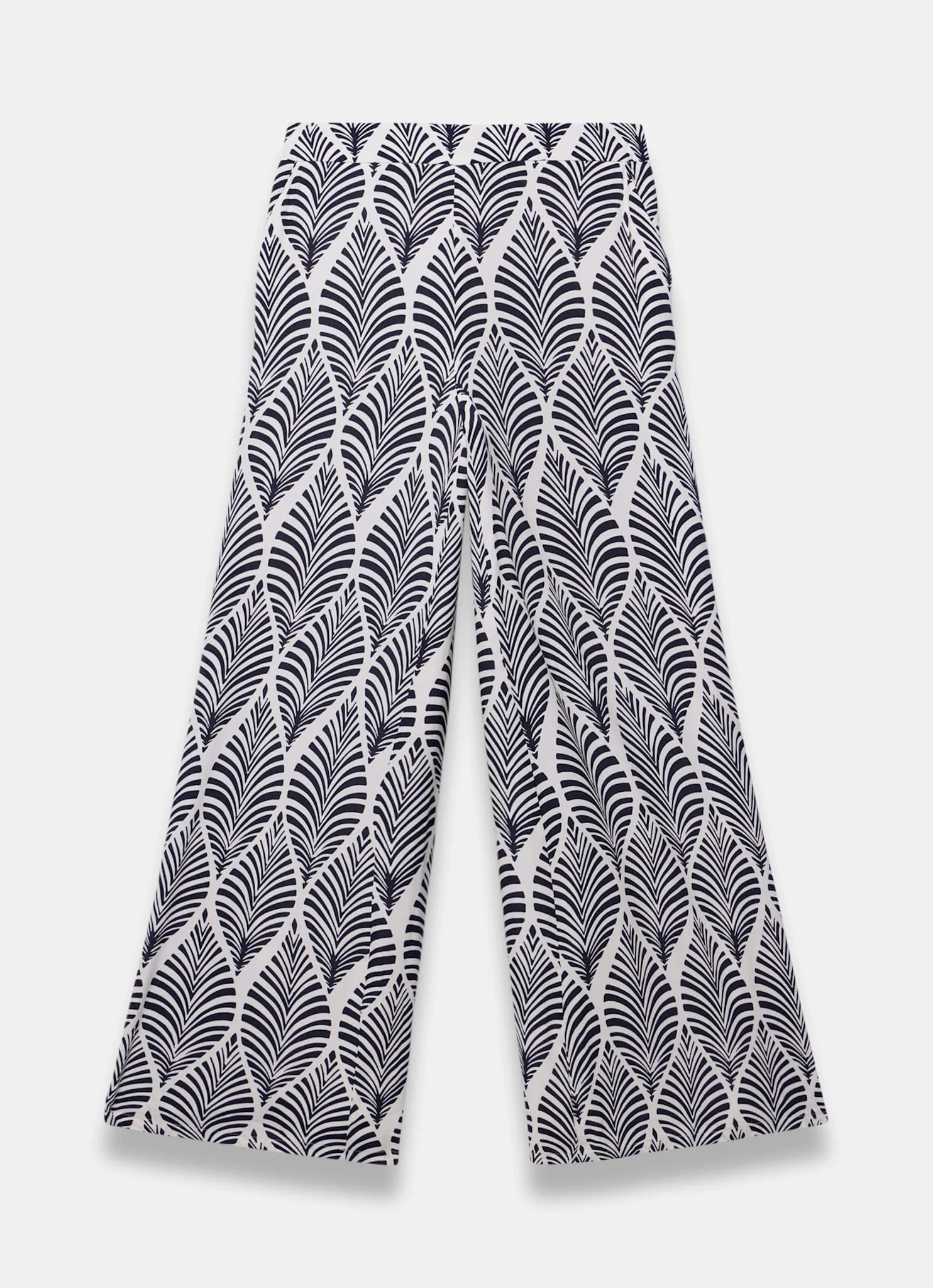 3617-navy-leaf-print-wide-leg-trousers-6.webp Navy Leaf Print Wide Leg Trousers