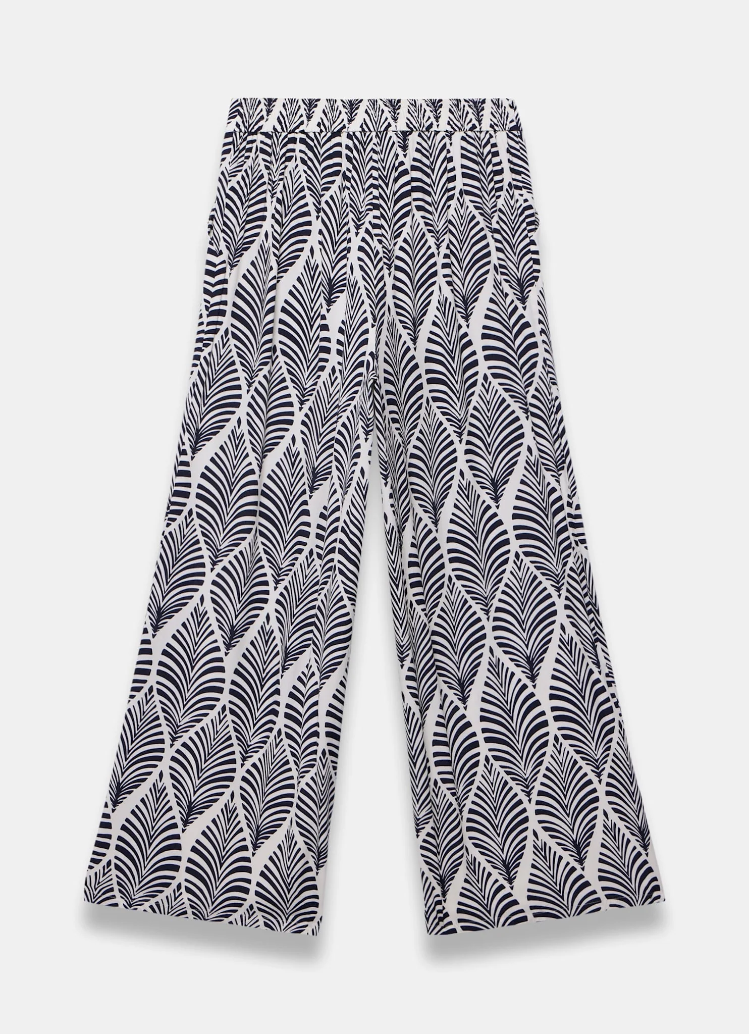 3617-navy-leaf-print-wide-leg-trousers-7.webp Navy Leaf Print Wide Leg Trousers