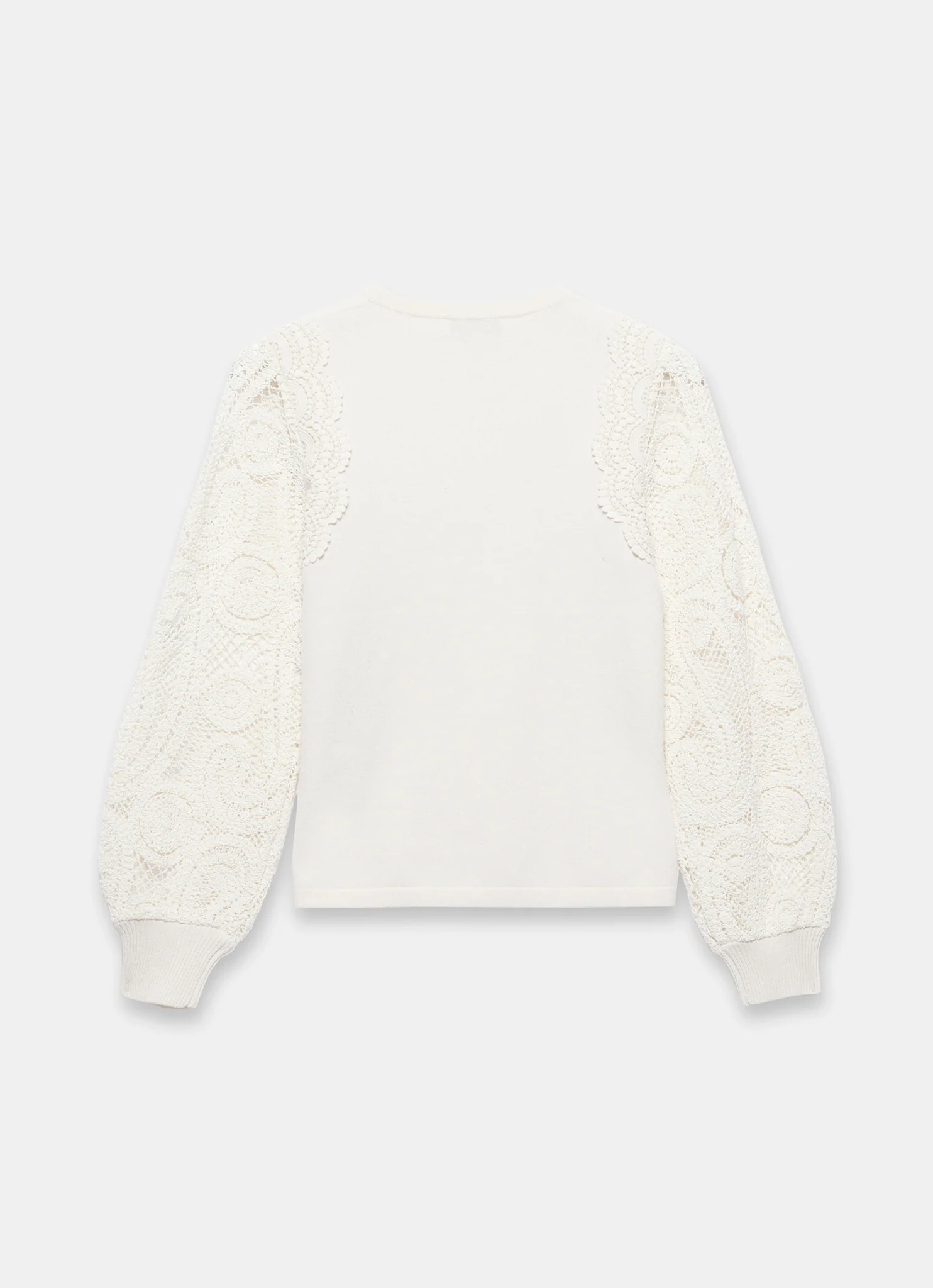 Cream Crochet Sleeve Jumper