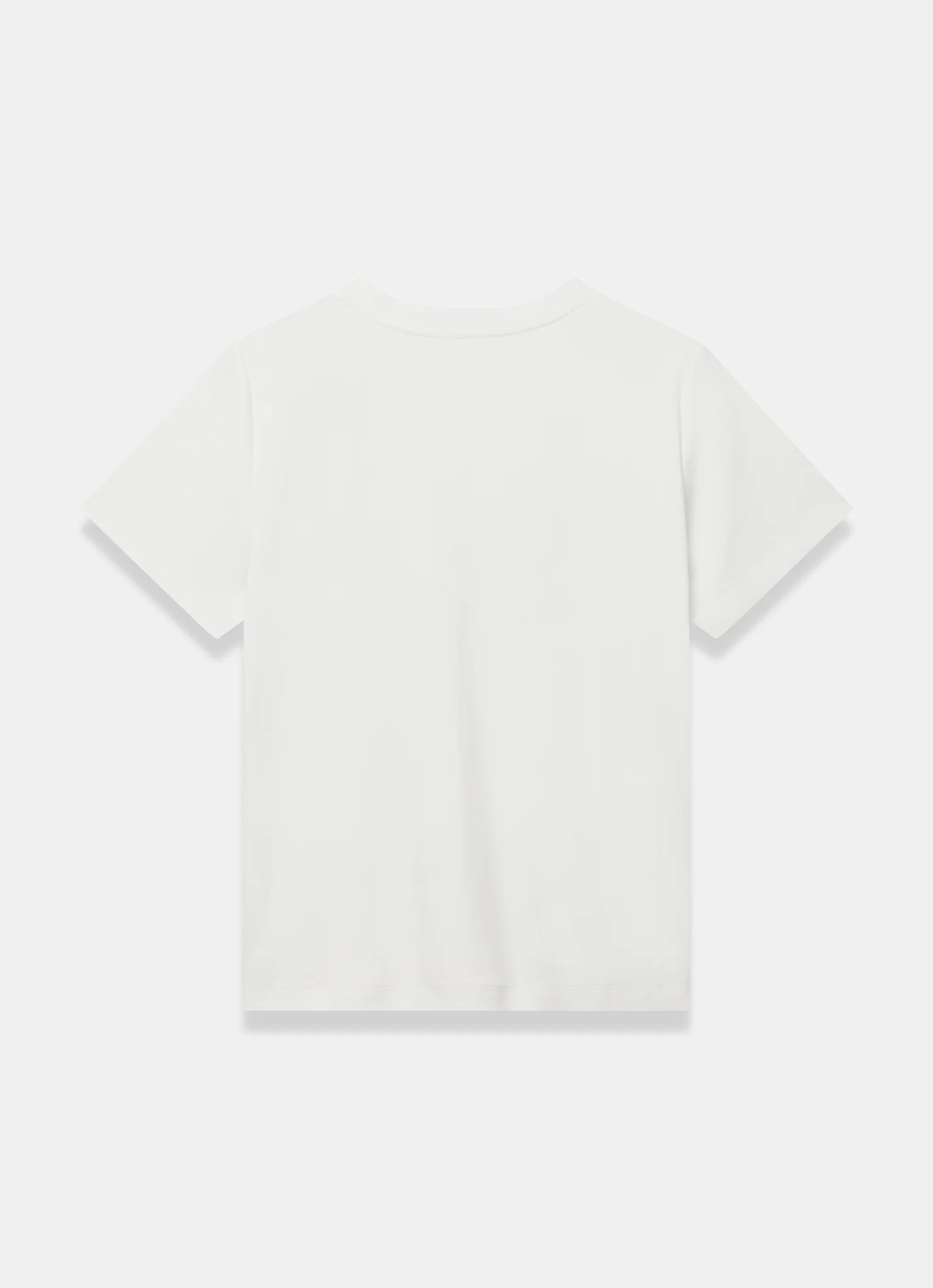 White Cotton Stamp Graphic T-Shirt