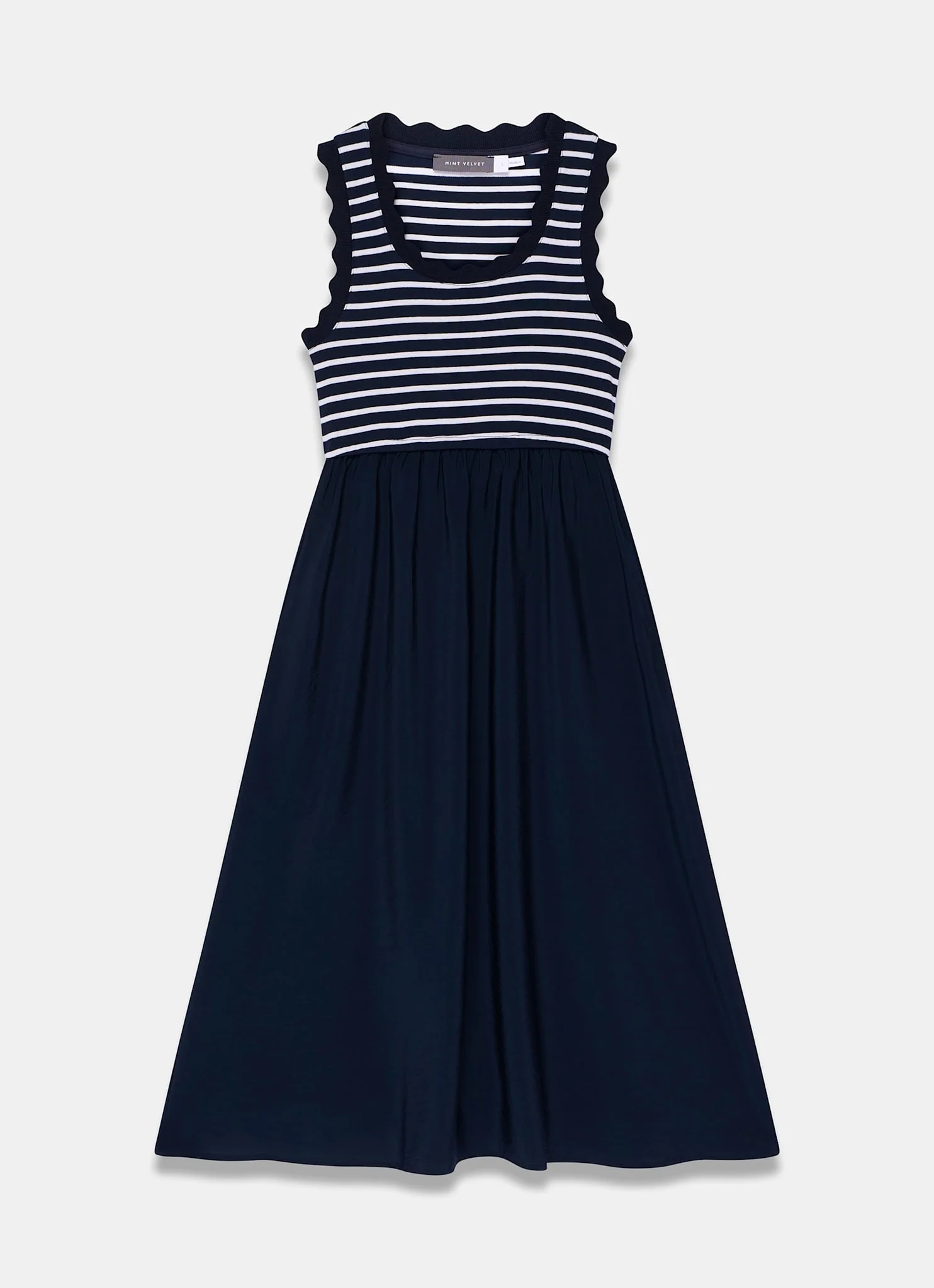 3770-navy-striped-scallop-trim-midi-dress-7.webp Navy Striped Scallop Trim Midi Dress