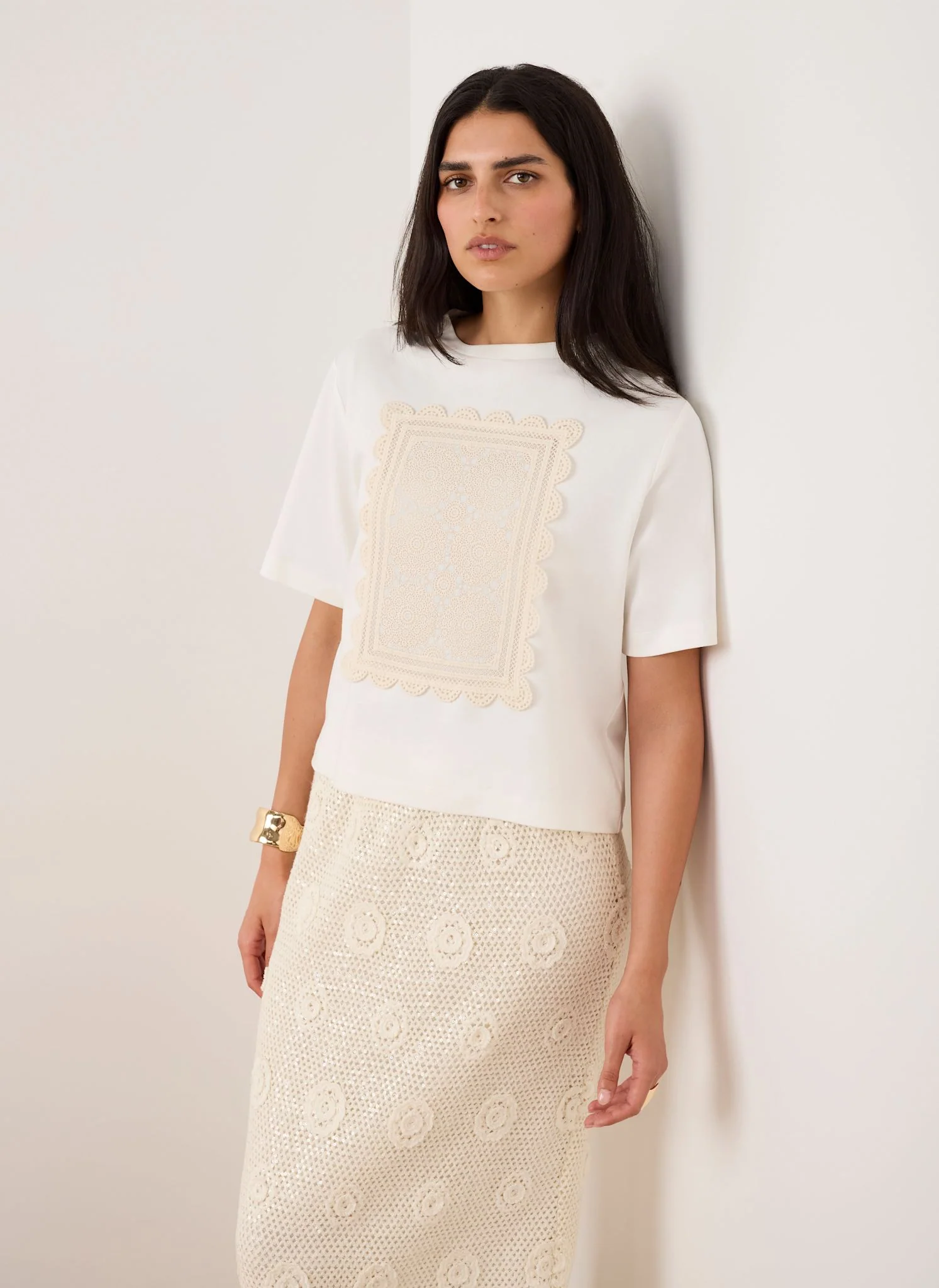 3807-cream-crochet-panel-t-shirt-2.webp Cream Crochet Panel T-Shirt