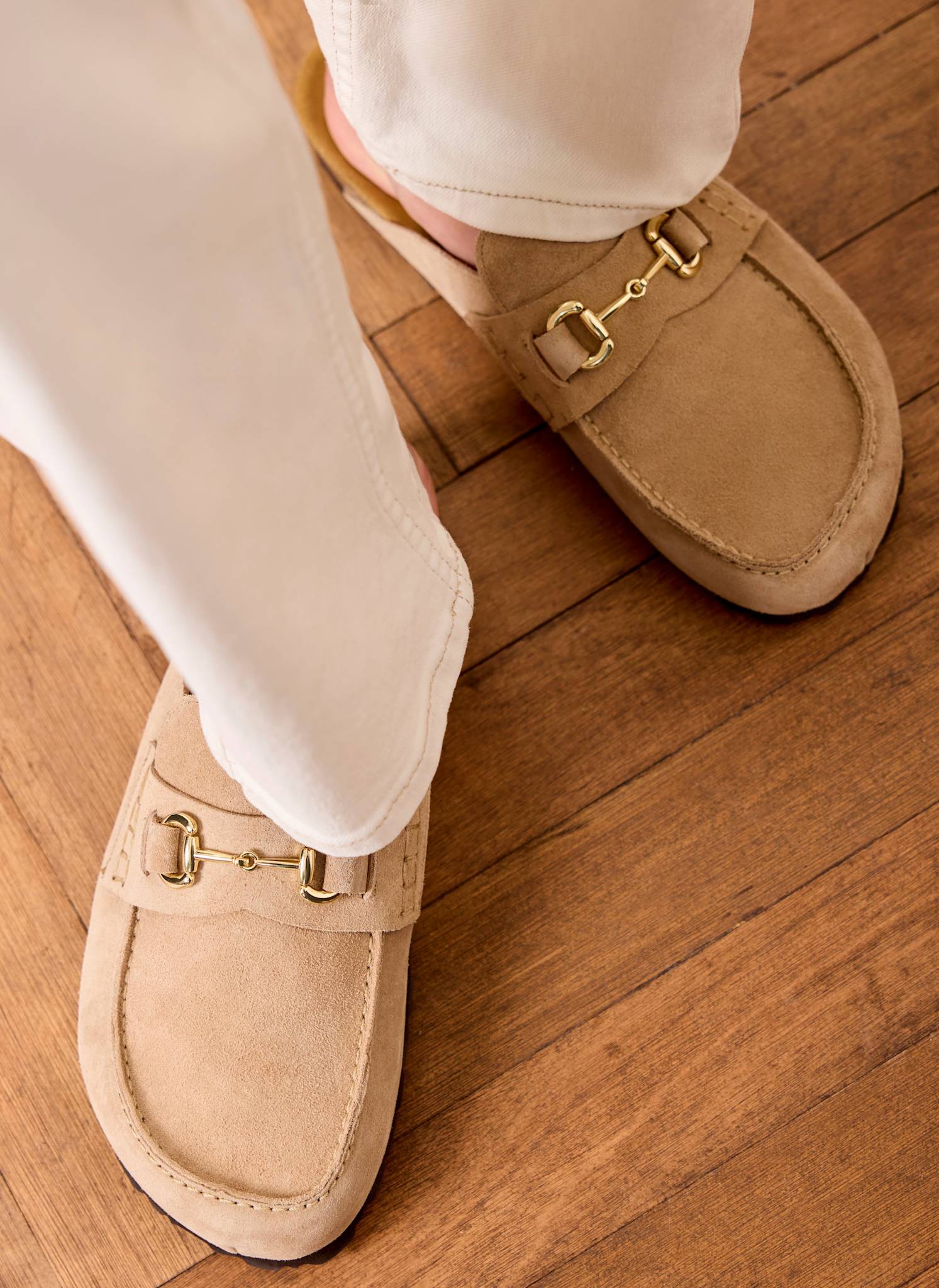 3847-roma-neutral-suede-backless-clogs-1.jpg Roma Neutral Suede Backless Clogs