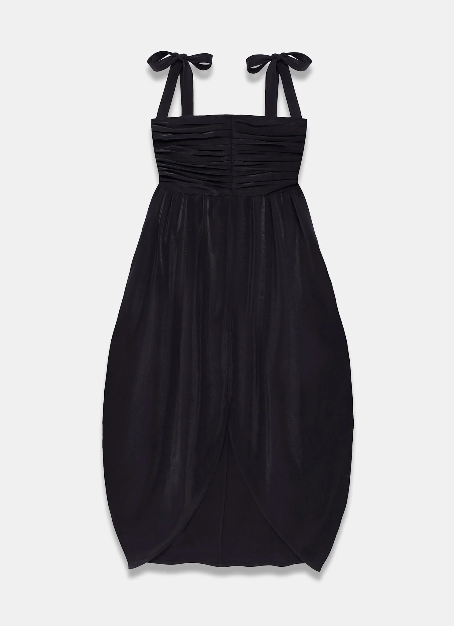 Black Tulip Wrap Midi Dress