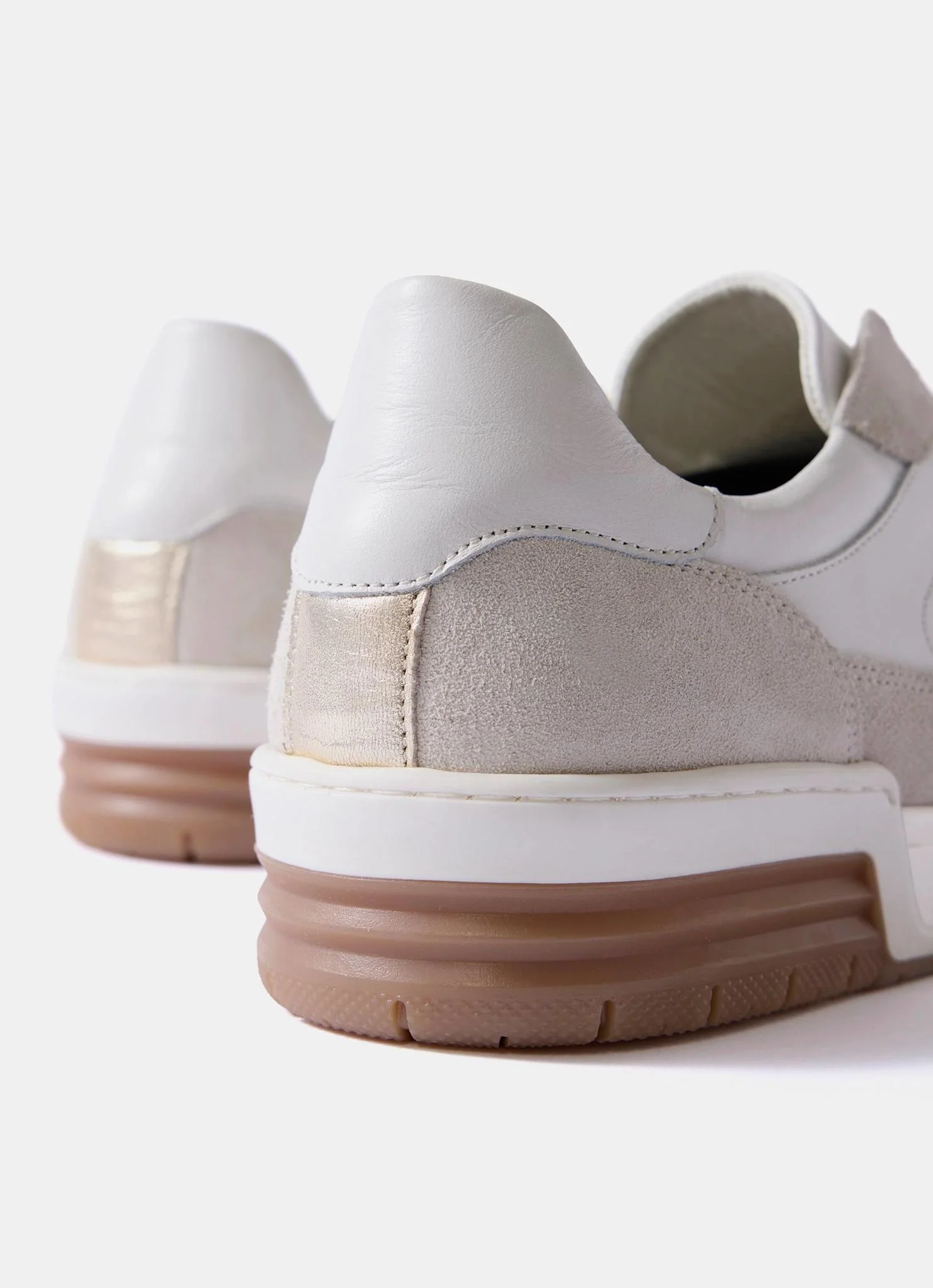 Rylie White Suede Slip On Trainers