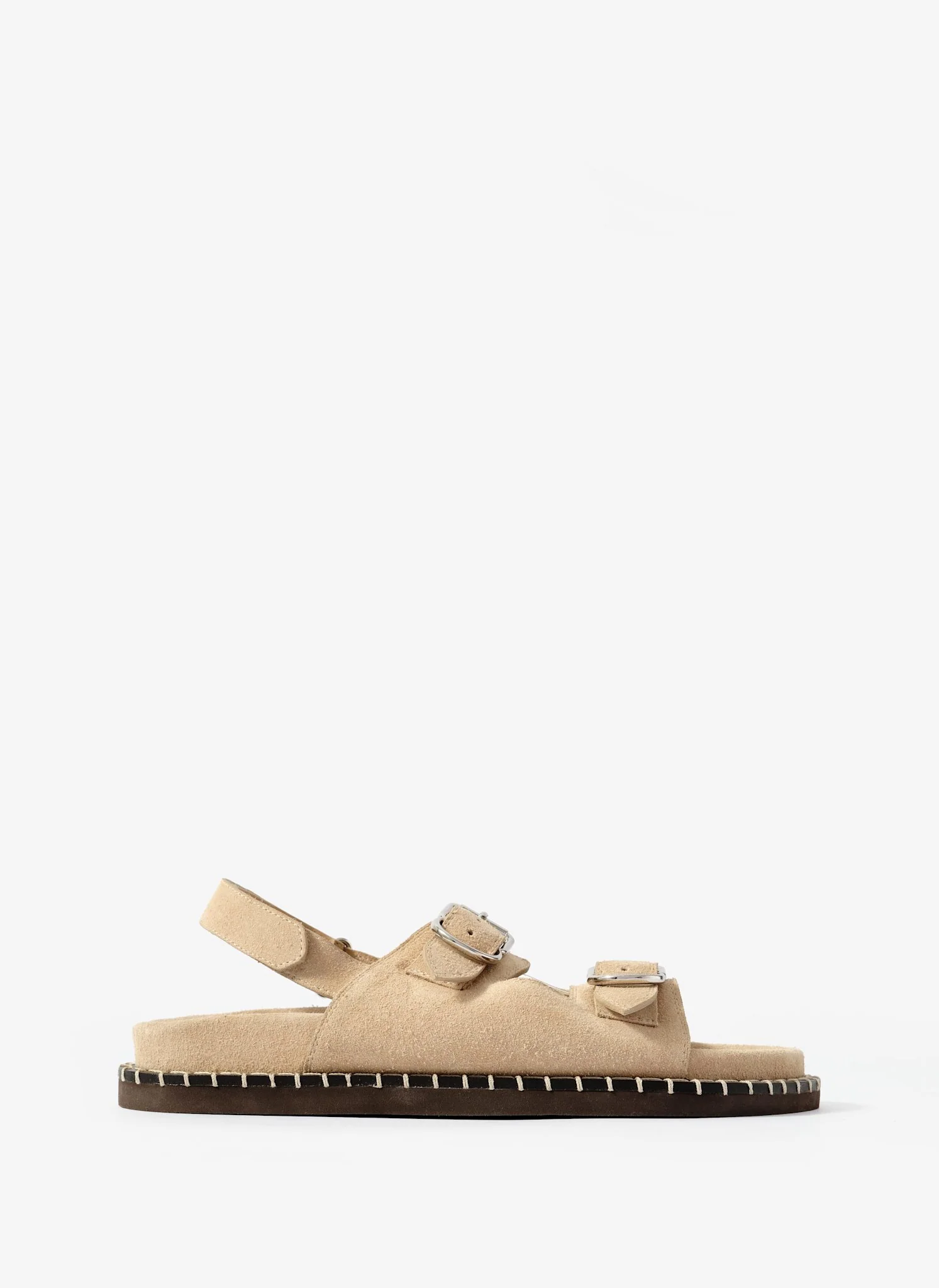 3919-aria-neutral-suede-double-buckle-sandals-2.webp Aria Neutral Suede Double Buckle Sandals