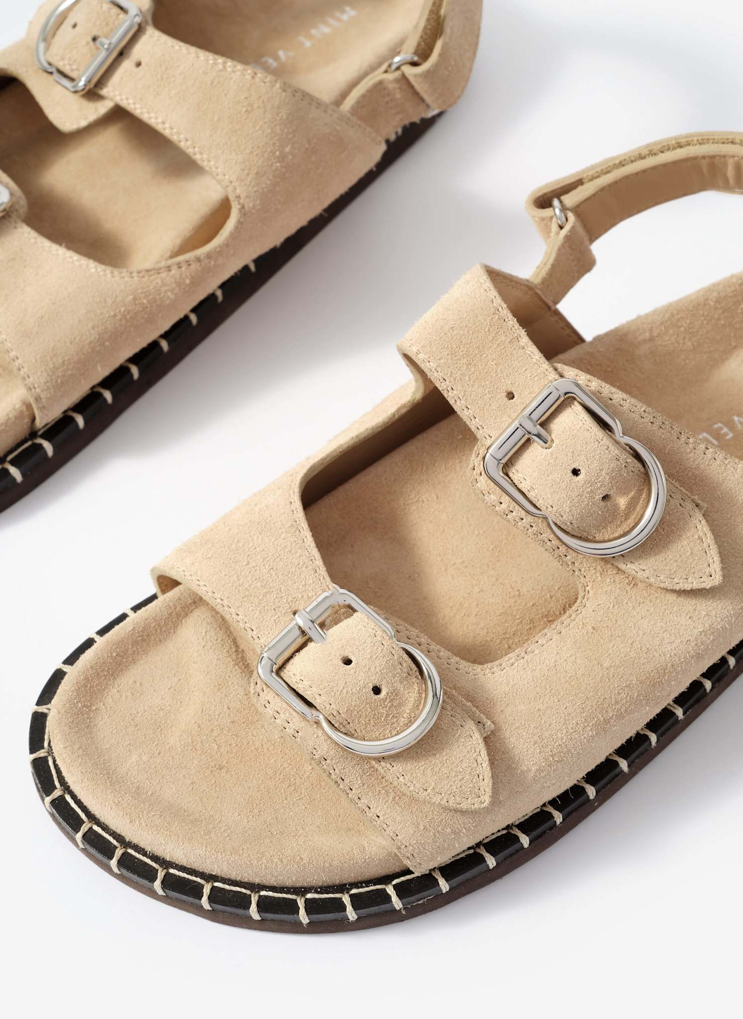 3919-aria-neutral-suede-double-buckle-sandals-3.jpg Aria Neutral Suede Double Buckle Sandals