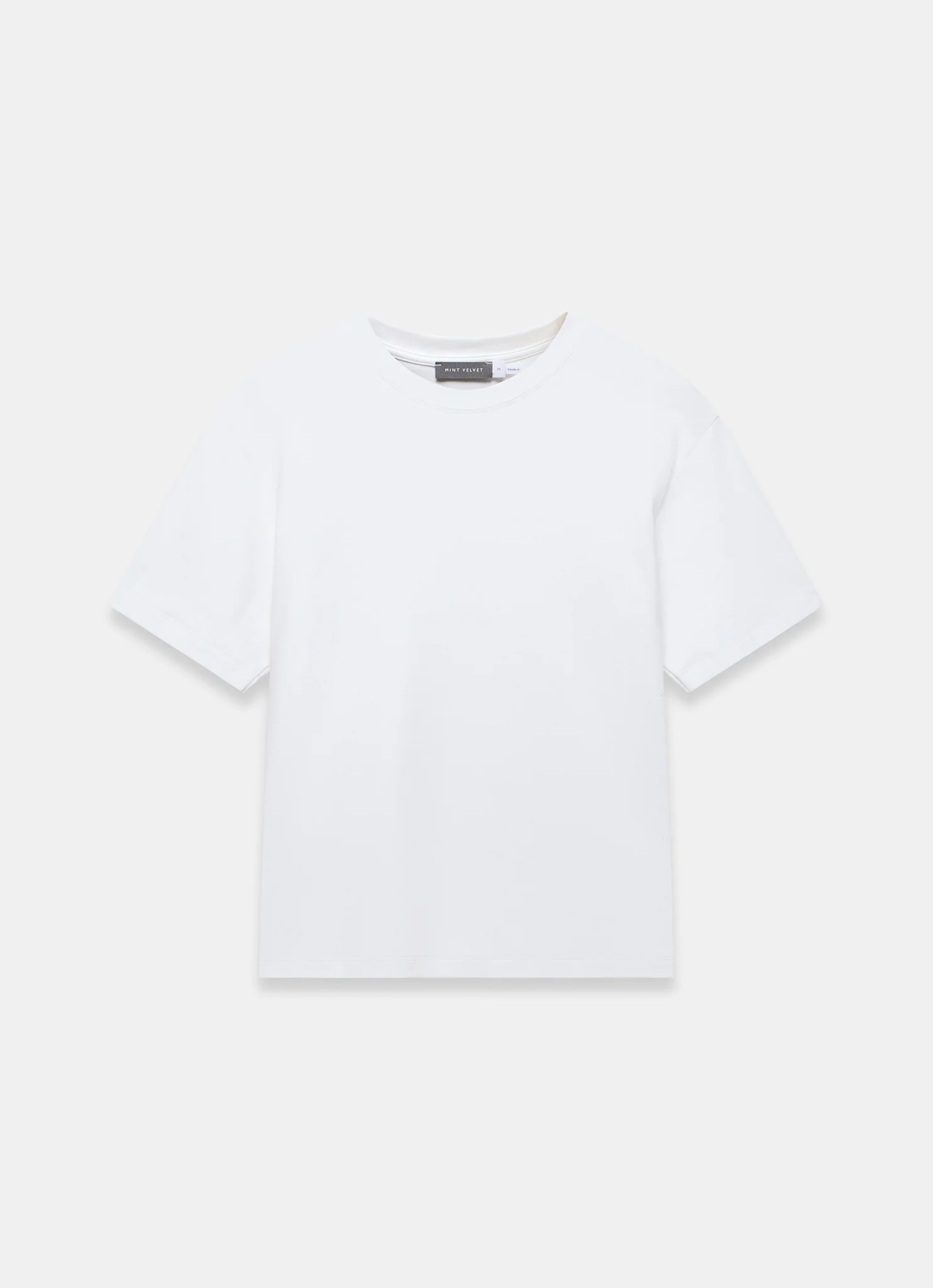 White Cotton Slim Fit T-Shirt