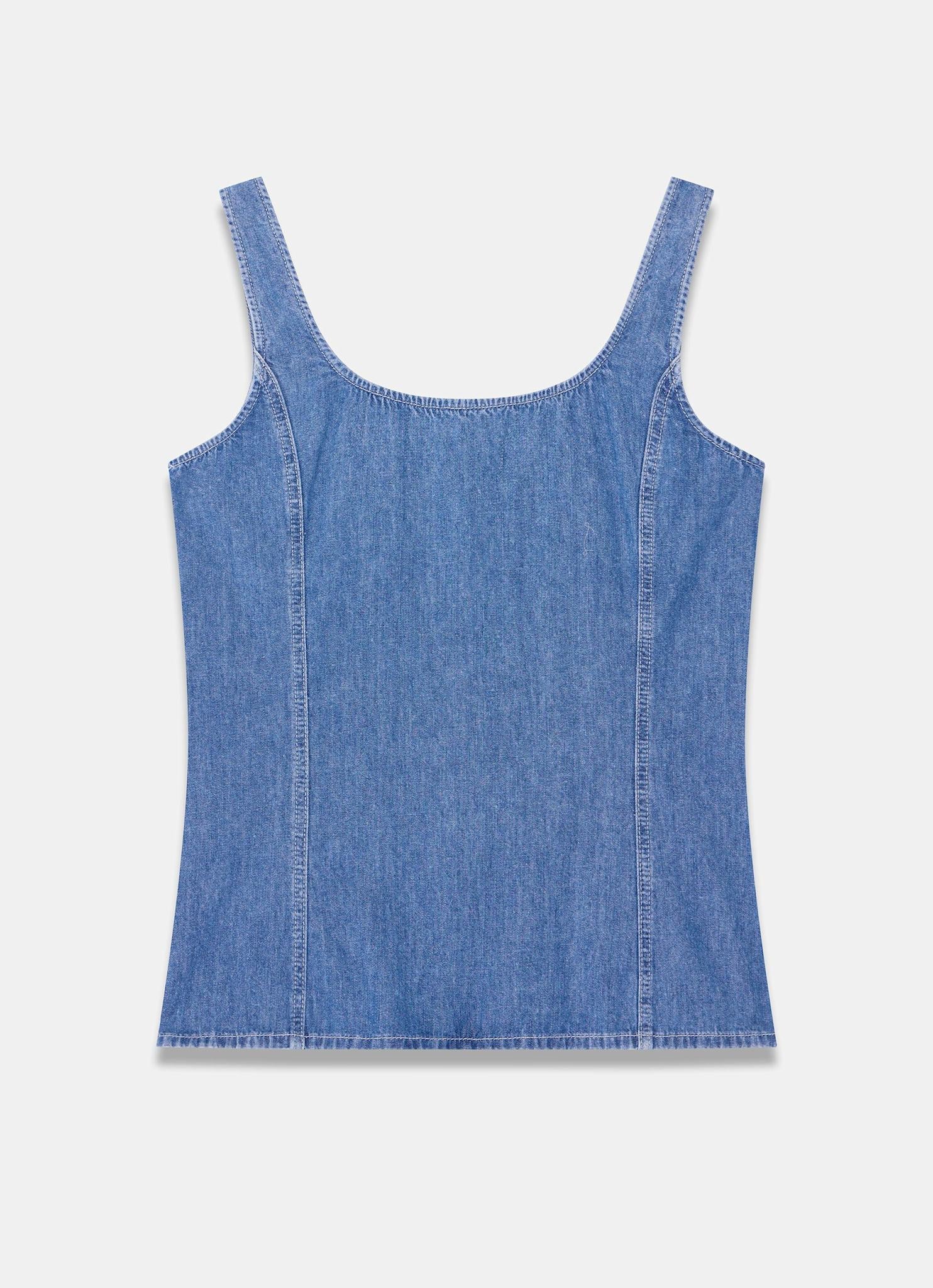 3966-mid-indigo-denim-top-8.jpg Mid Indigo Denim Top