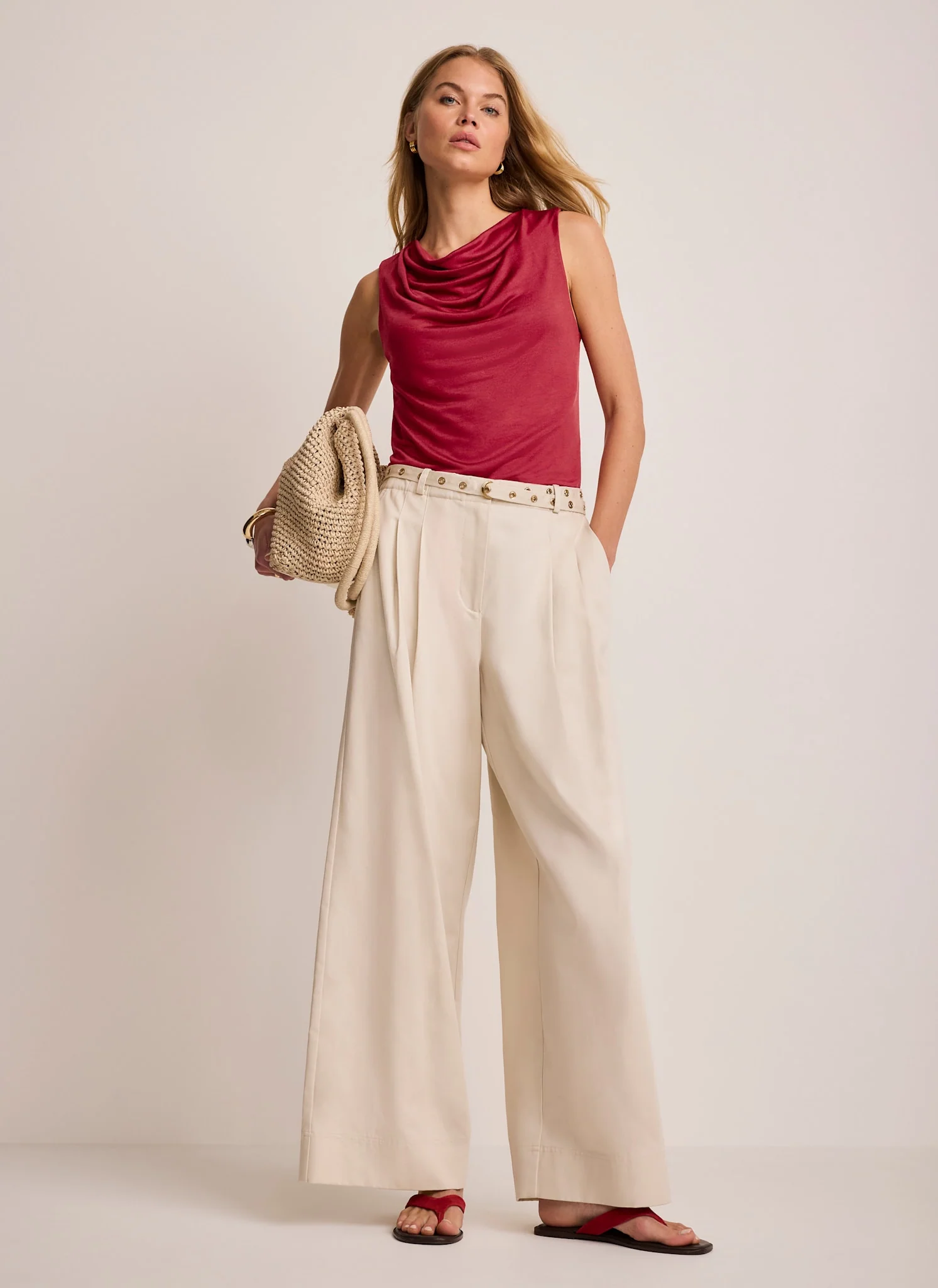 4006-red-cowl-neck-top-5.webp Red Cowl Neck Top